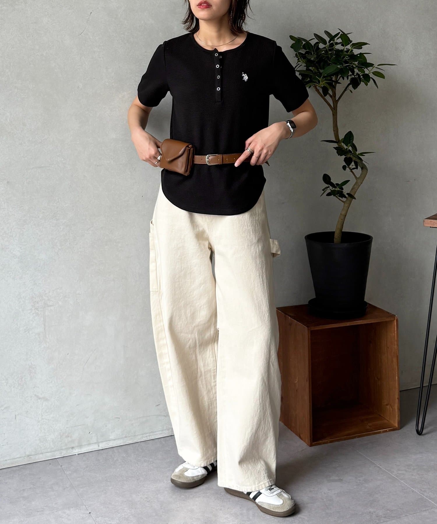 CPCM(シーピーシーエム) 【U.S. POLO ASSN.】ワッフルヘンリーT