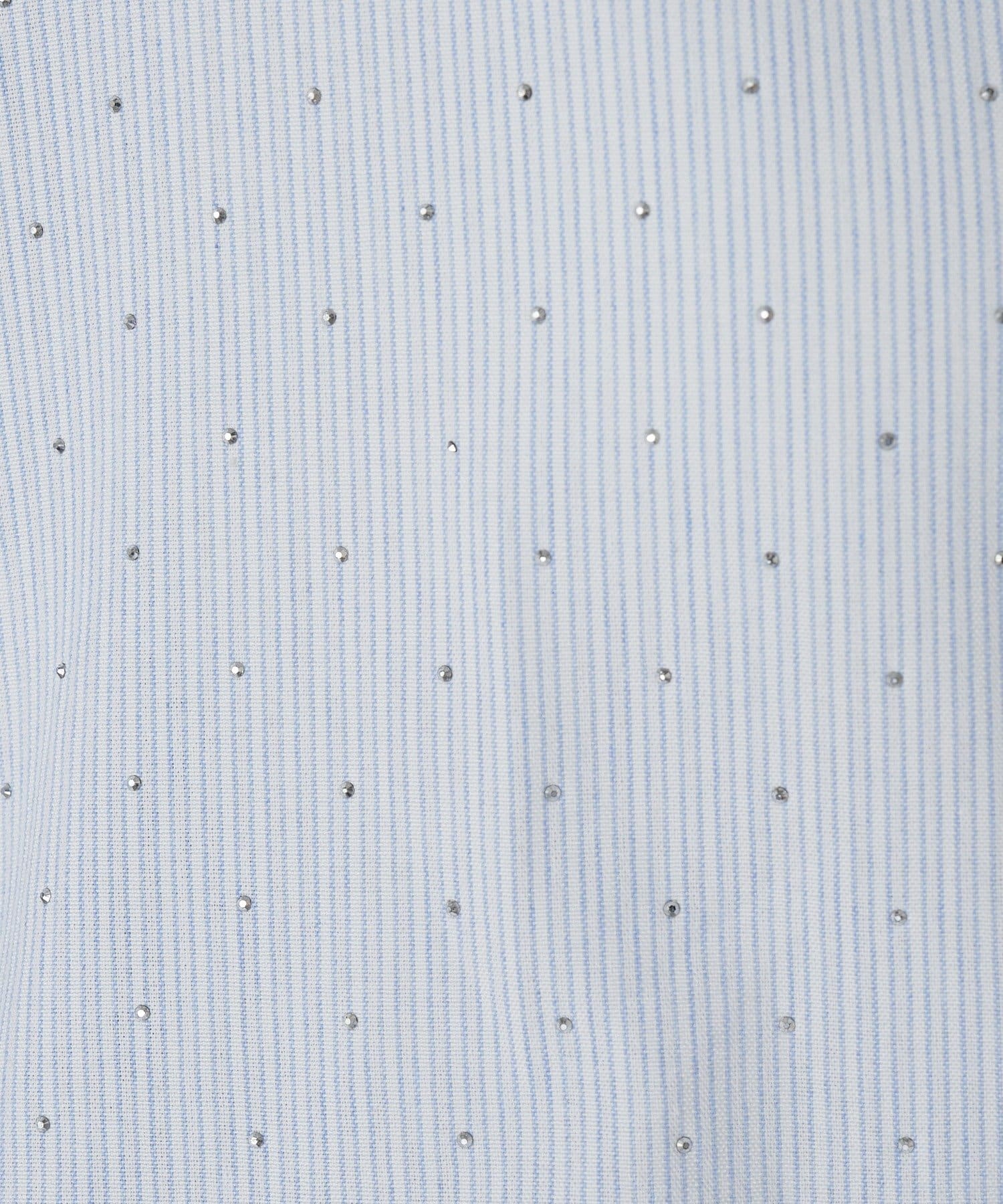 RAY CASSIN(レイカズン) 【ラインストーン / チェック】マルチウェイビッグシャツ / 短丈シャツ