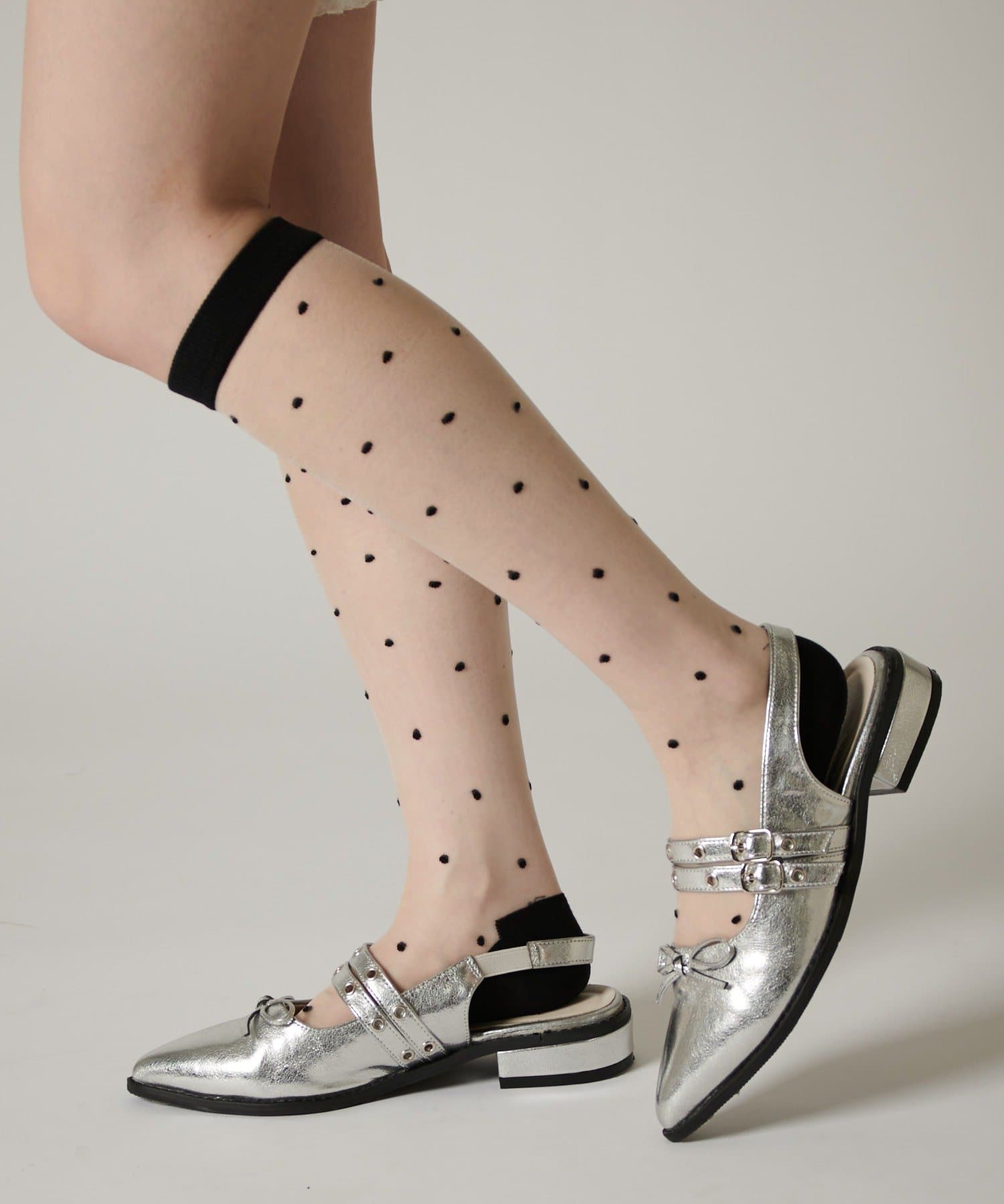 w closet(ダブルクローゼット) 【AMIKO's select vol.2】チュールドットソックス