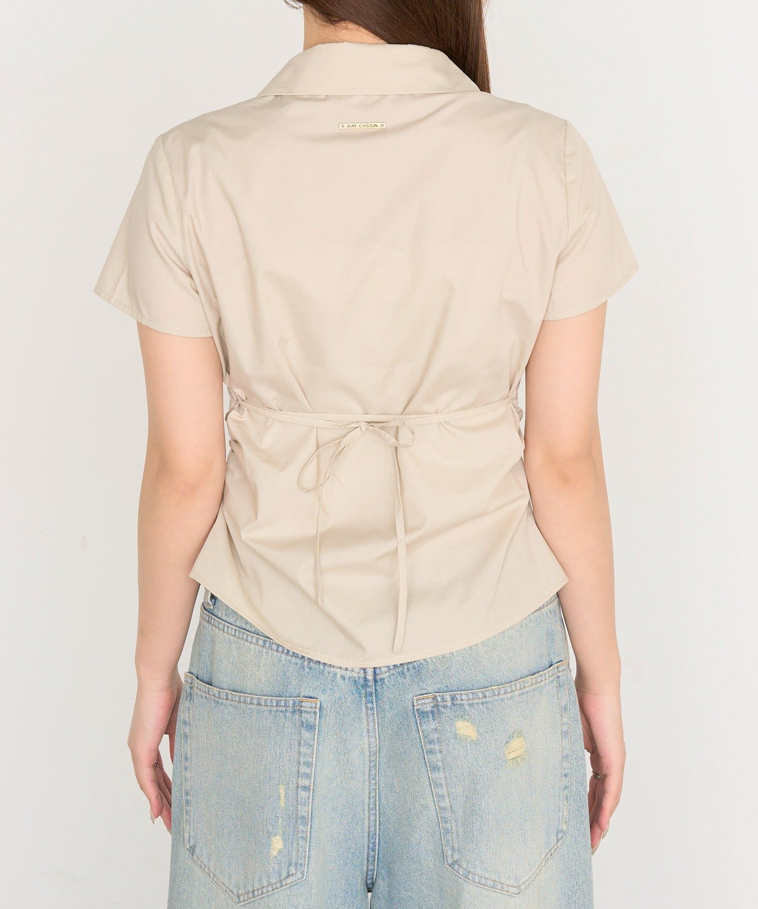 RAY CASSIN(レイカズン) 【お気に入り登録数1位】胸刺繍コンパクト半袖シャツ