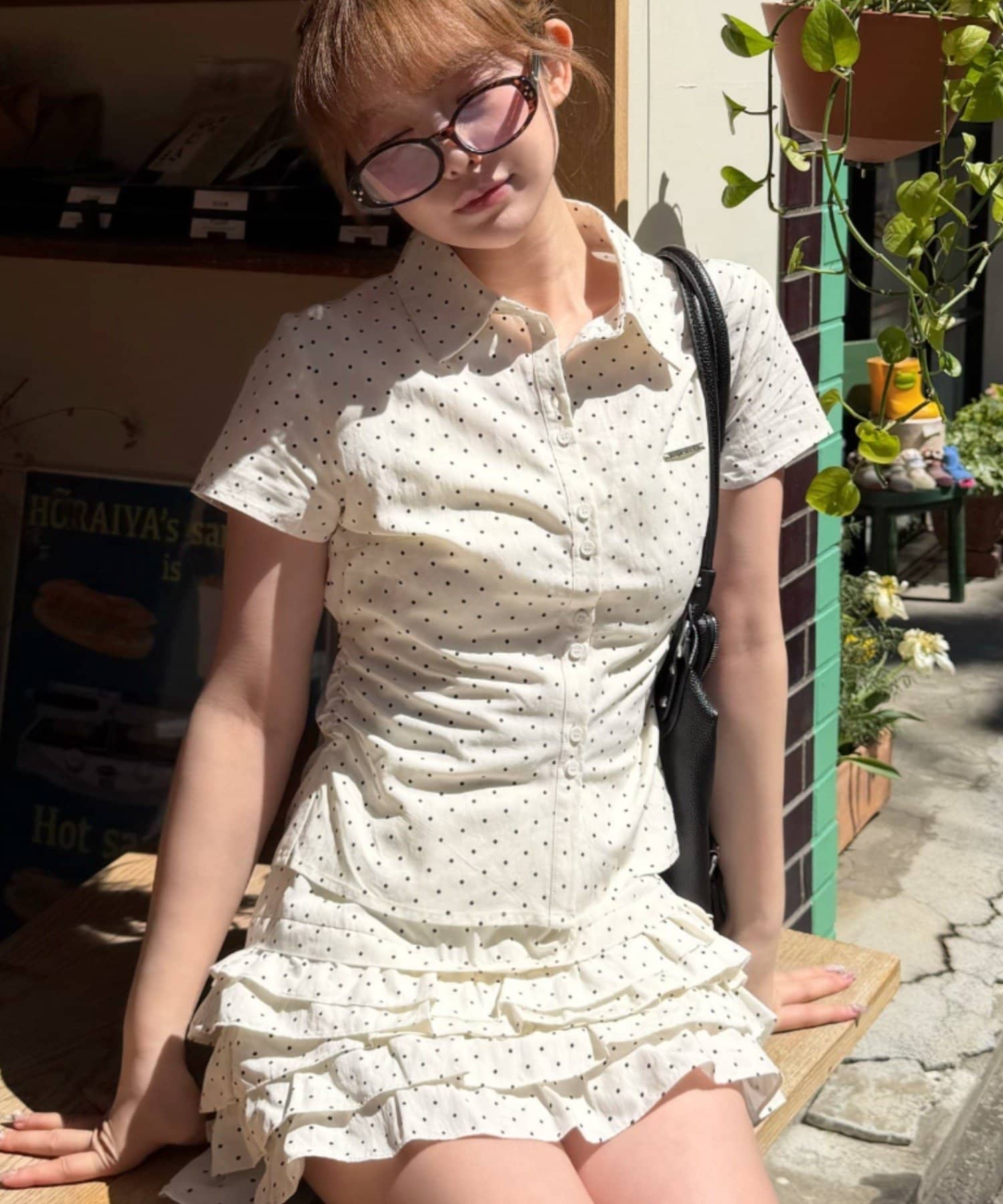 RAY CASSIN(レイカズン) 【7色展開】胸刺繍コンパクト半袖シャツ