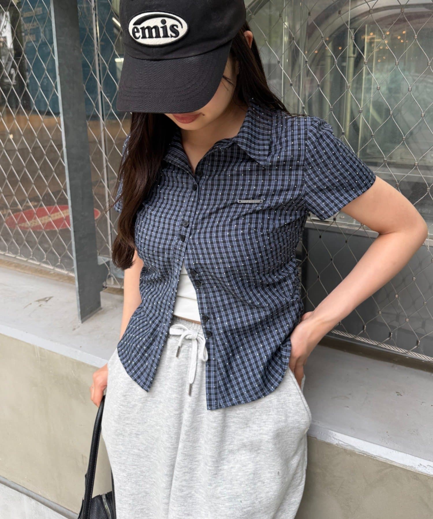 RAY CASSIN(レイカズン) 【7色展開】胸刺繍コンパクト半袖シャツ