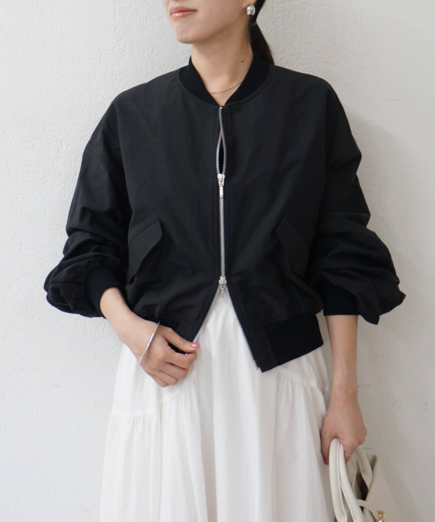 LOUNGEDRESS(ラウンジドレス) 【PUFRILL/パフリル】袖ギャザーブルゾン