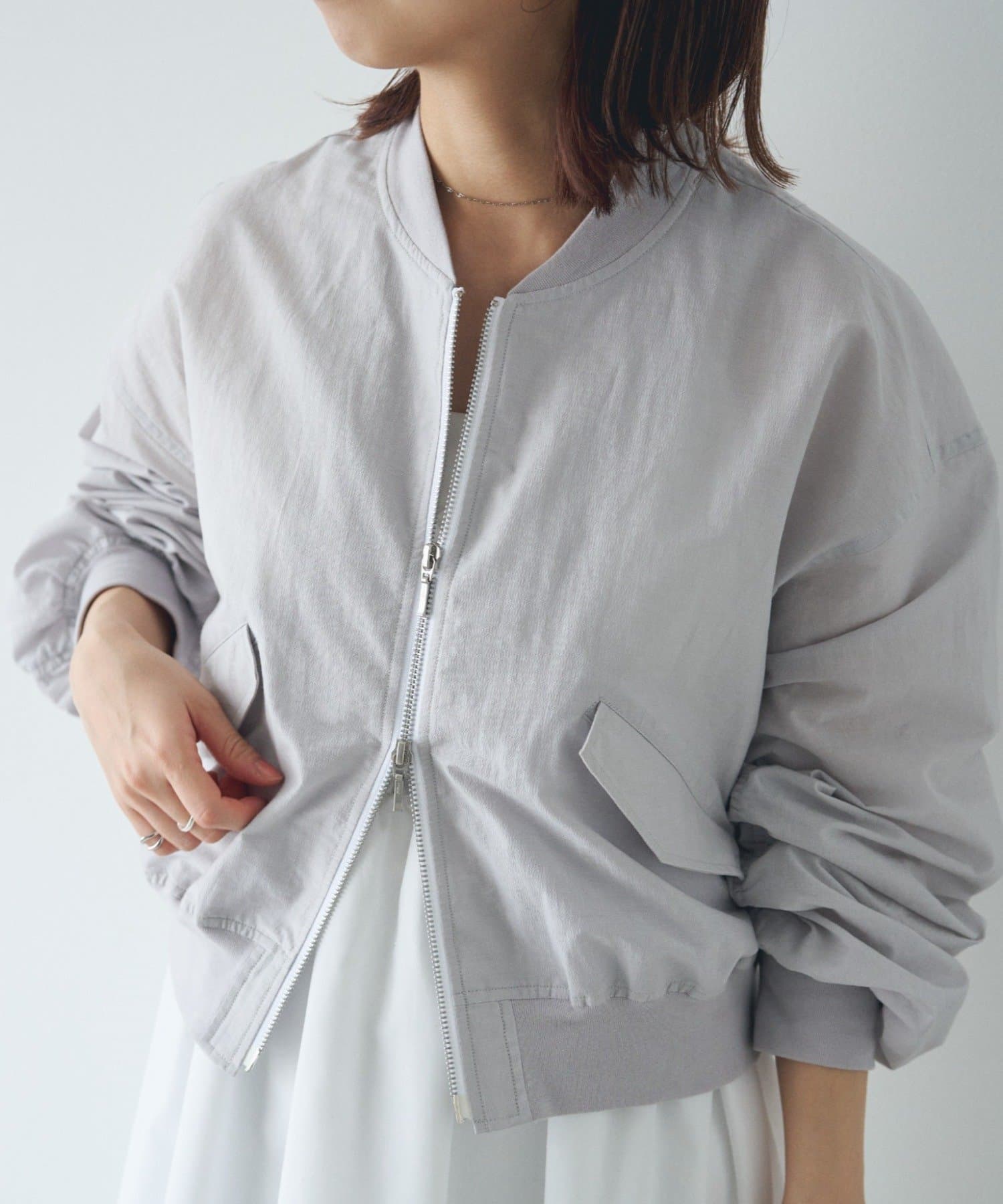 LOUNGEDRESS(ラウンジドレス) 【PUFRILL/パフリル】袖ギャザーブルゾン