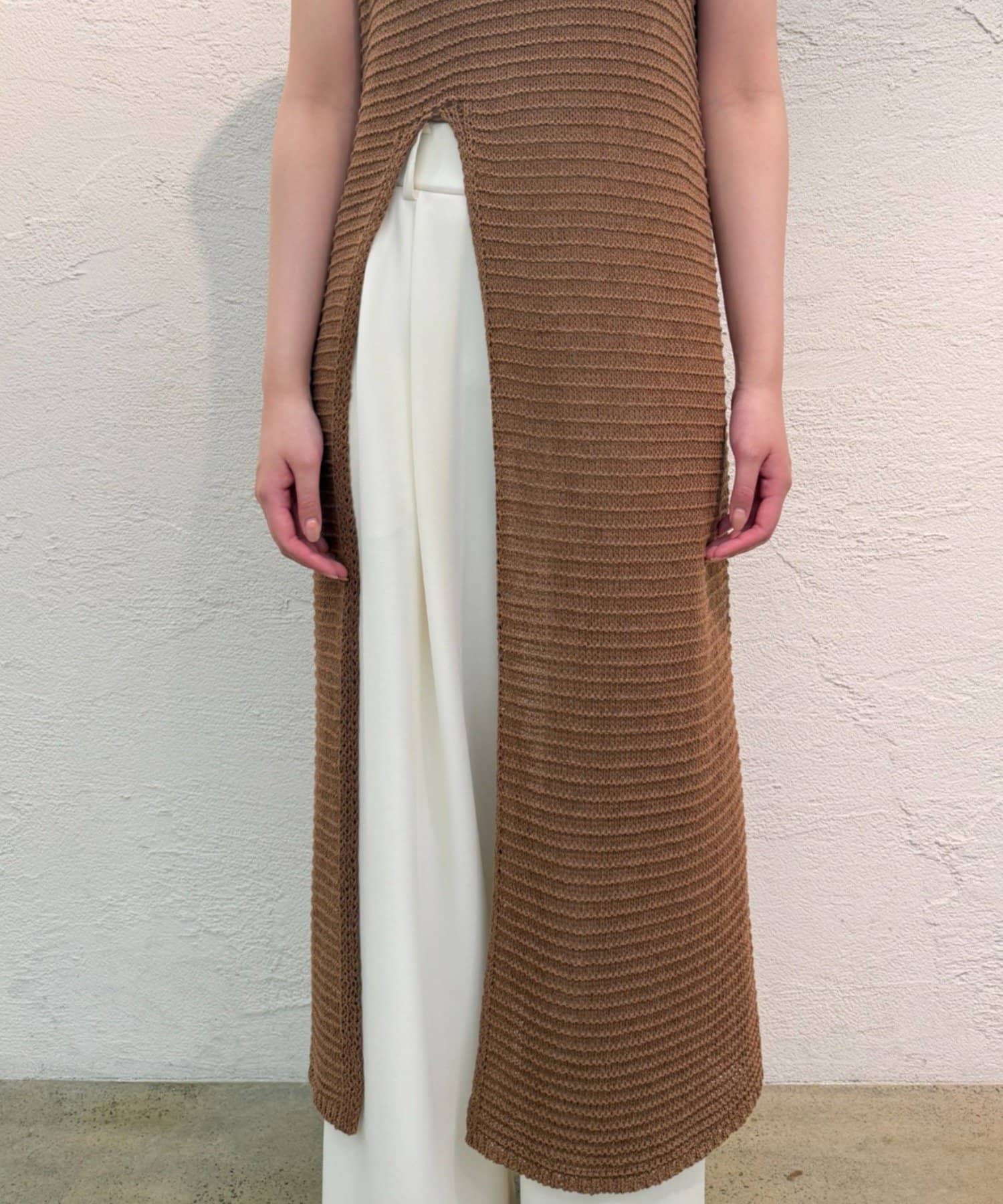 LOUNGEDRESS(ラウンジドレス) ハイスリットニットワンピース