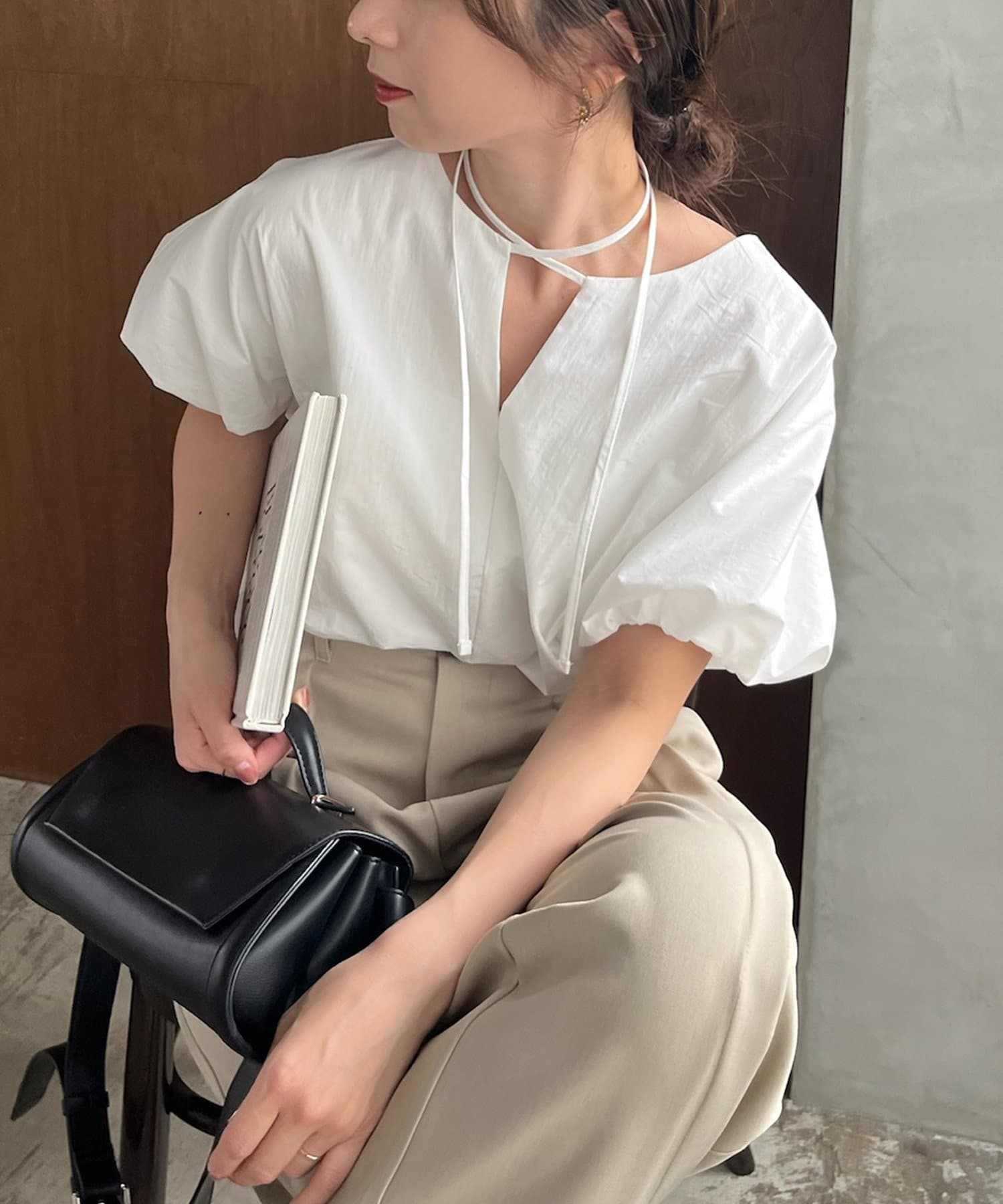 CAPRICIEUX LE'MAGE(カプリシュレマージュ) 【昨年大好評！/新色ピンク】バルーンリボンブラウス