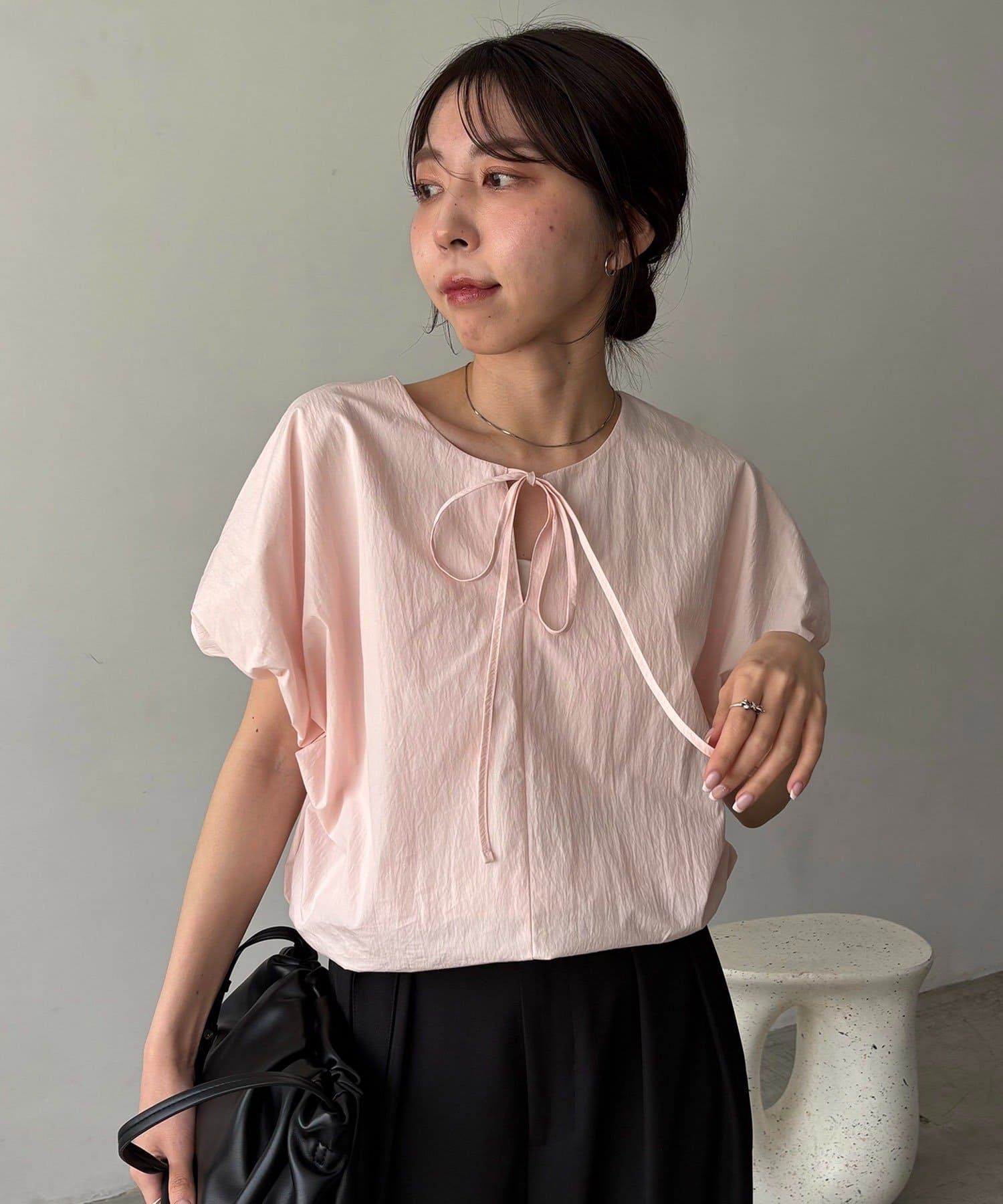 CAPRICIEUX LE'MAGE(カプリシュレマージュ) 【昨年大好評！/新色ピンク】バルーンリボンブラウス