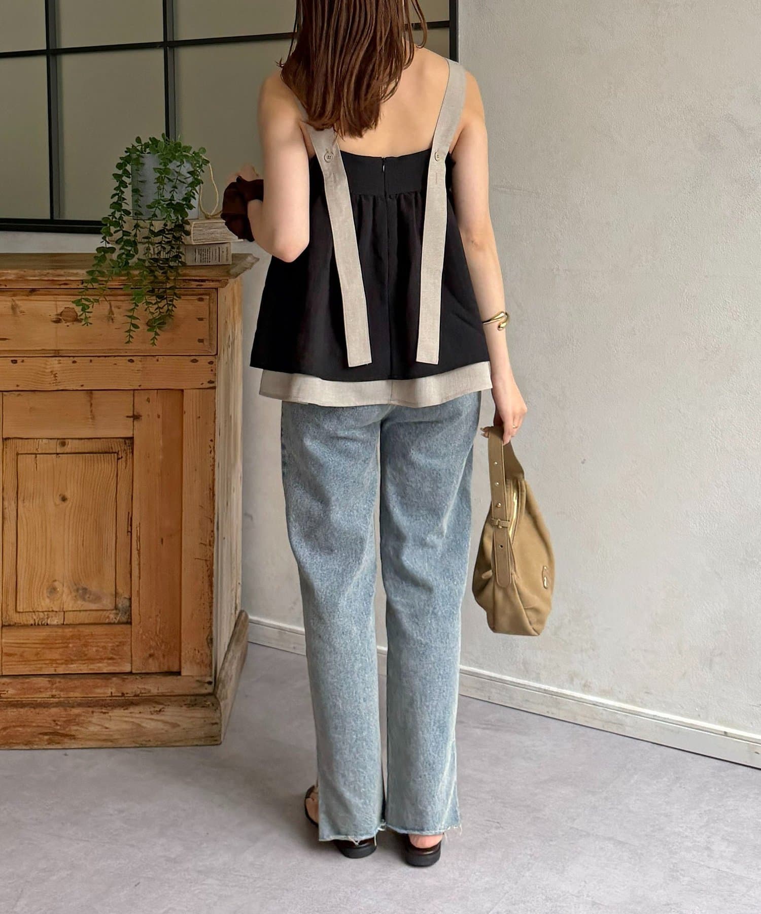 Thevon.(ゼヴォン) バイカラーレイヤードキャミチュニック