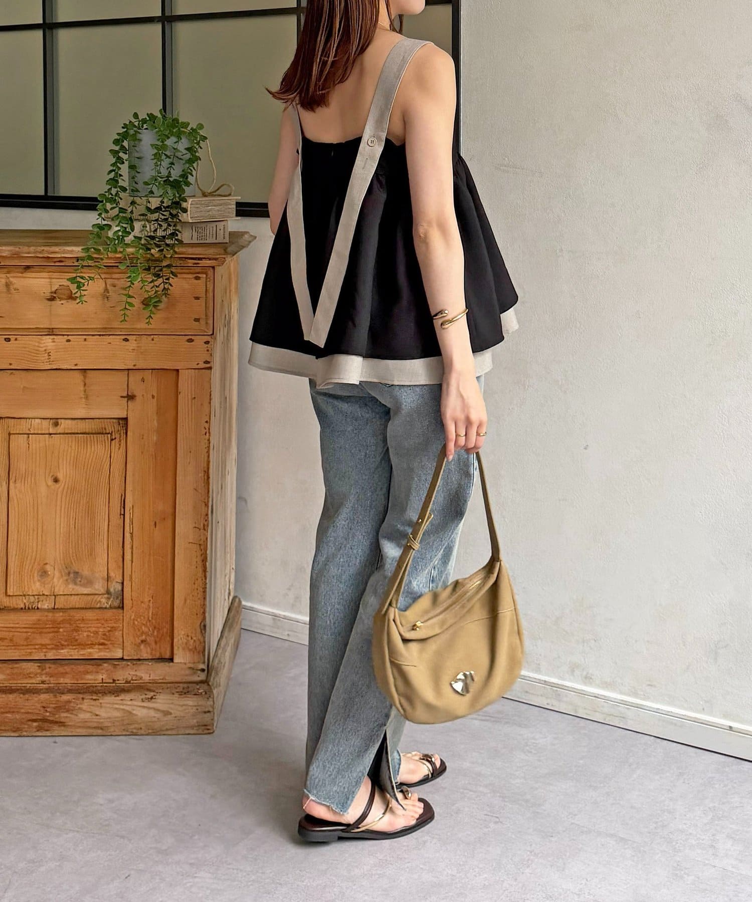 Thevon.(ゼヴォン) バイカラーレイヤードキャミチュニック