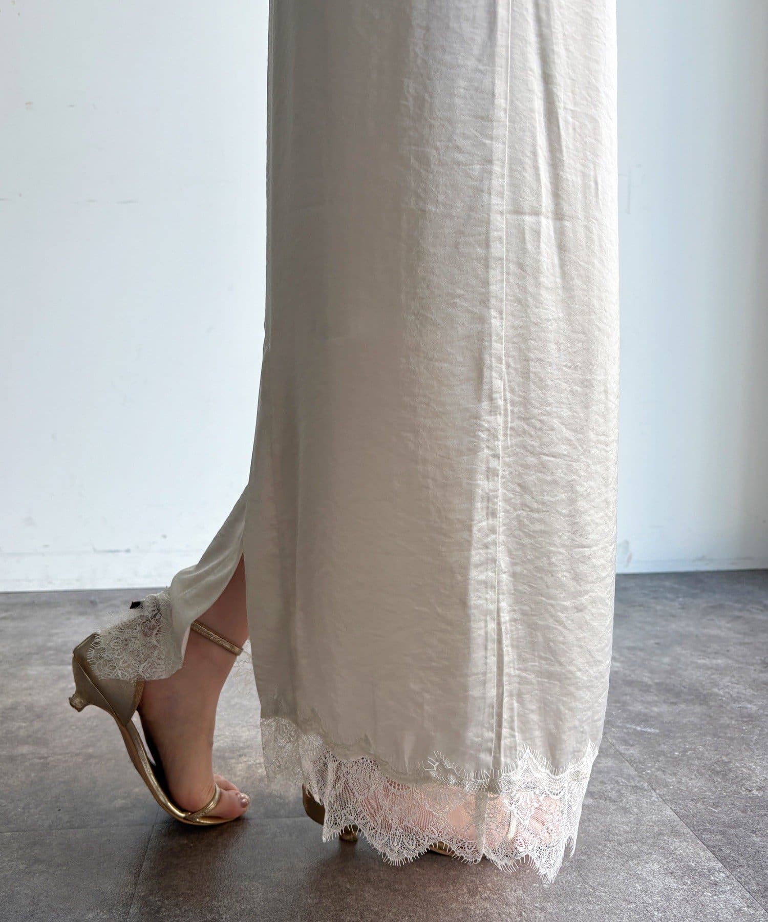 DOUDOU(ドゥドゥ) 【WEB限定】レースヘムスカート