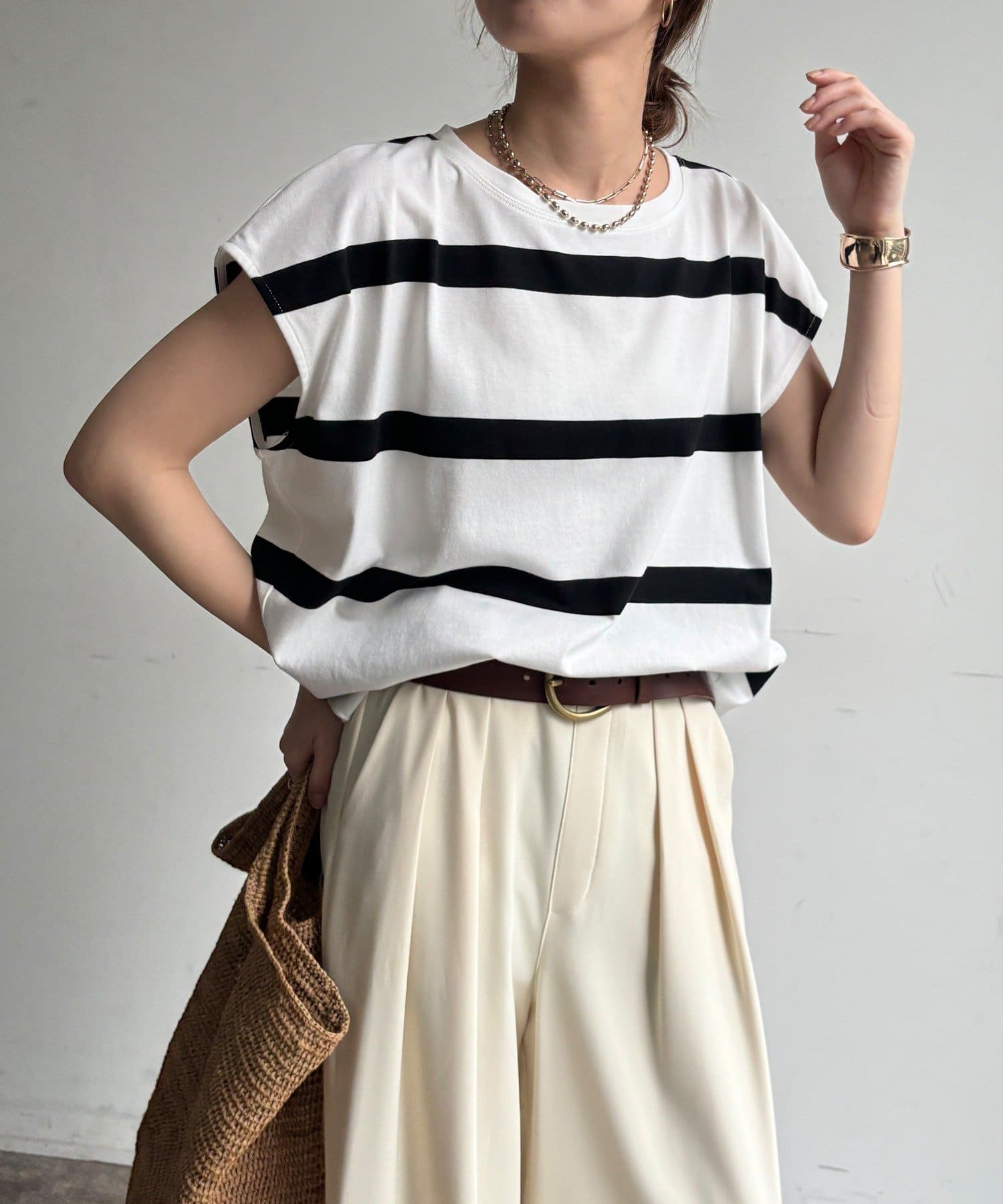 DOUDOU(ドゥドゥ) 【WEB限定】ボーダーフレンチTEE