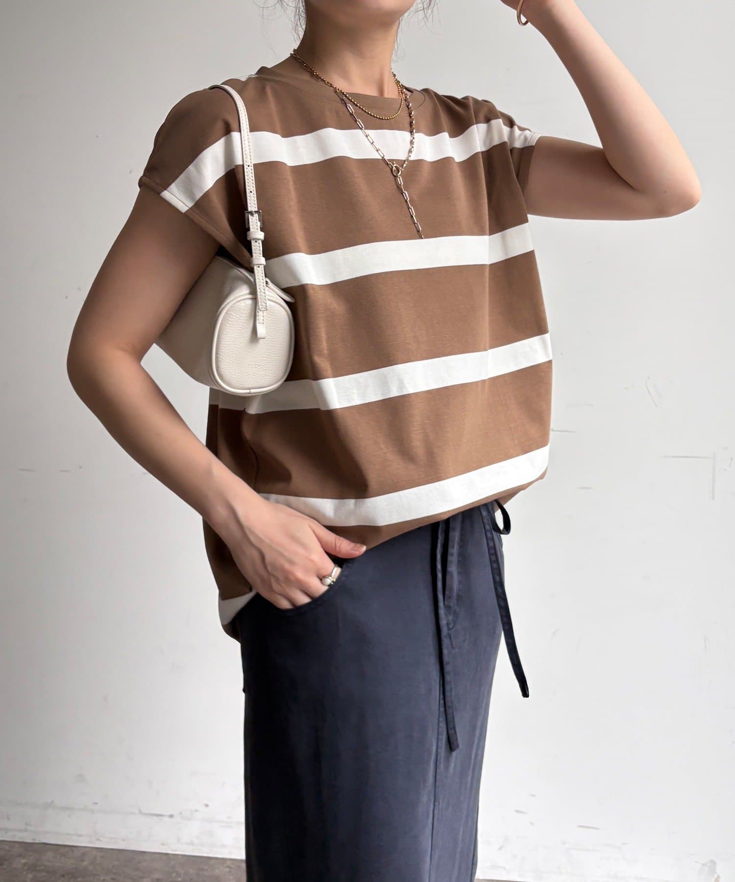 DOUDOU(ドゥドゥ) 【WEB限定】ボーダーフレンチTEE