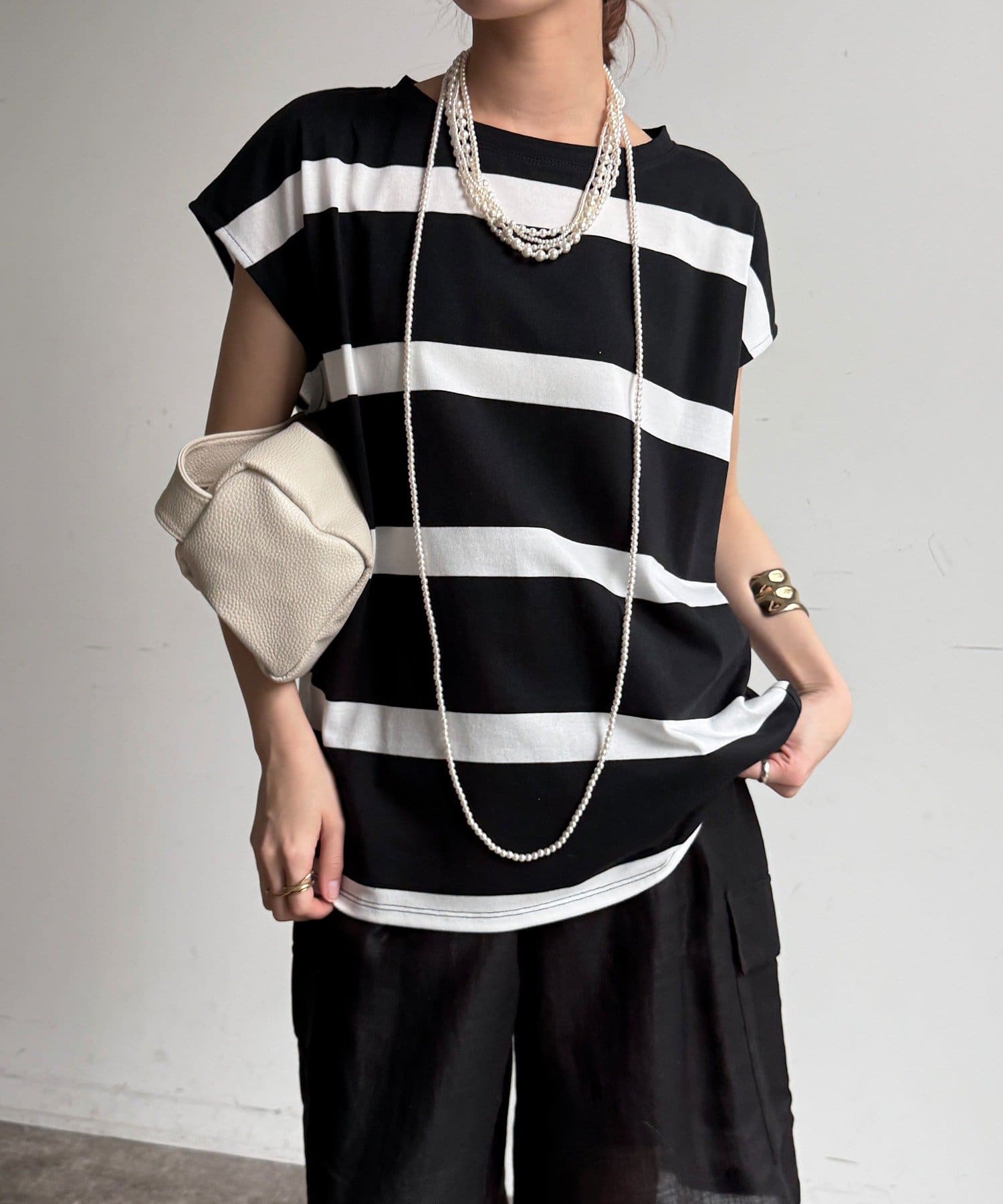 DOUDOU(ドゥドゥ) 【WEB限定】ボーダーフレンチTEE