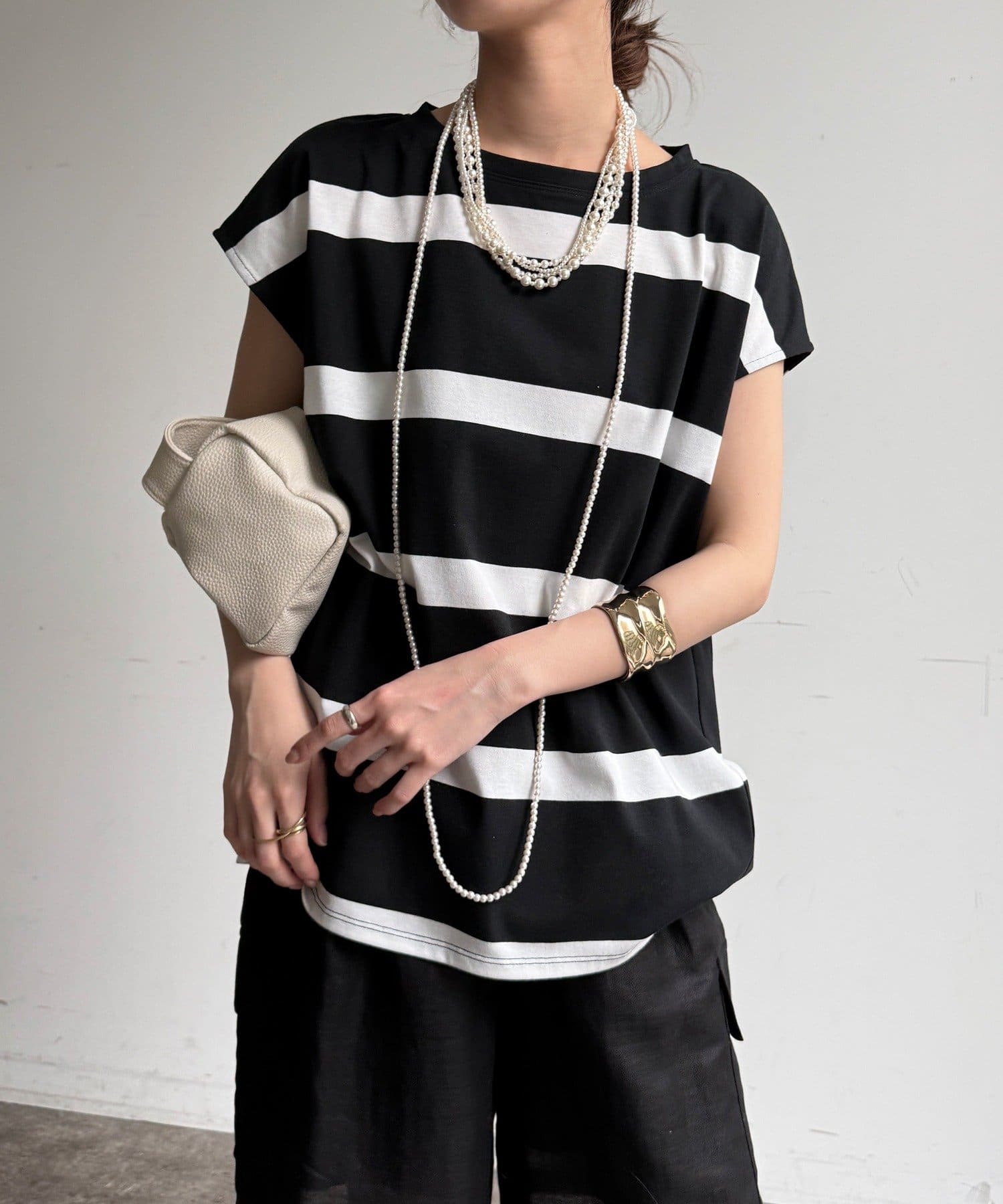 DOUDOU(ドゥドゥ) 【WEB限定】ボーダーフレンチTEE