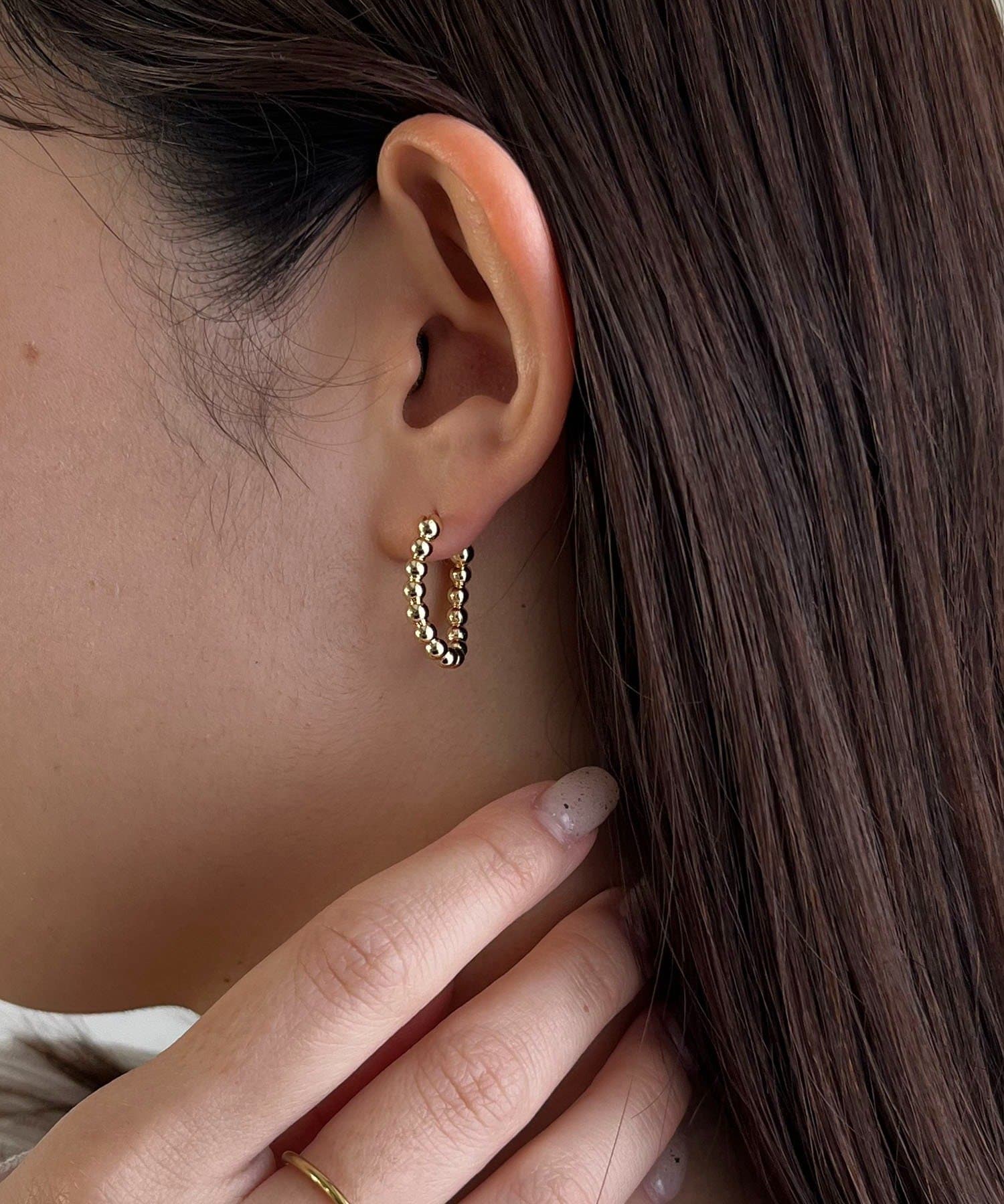 CAPRICIEUX LE'MAGE(カプリシュレマージュ) 〈GOLDY/ゴールディ〉ツブフープピアス