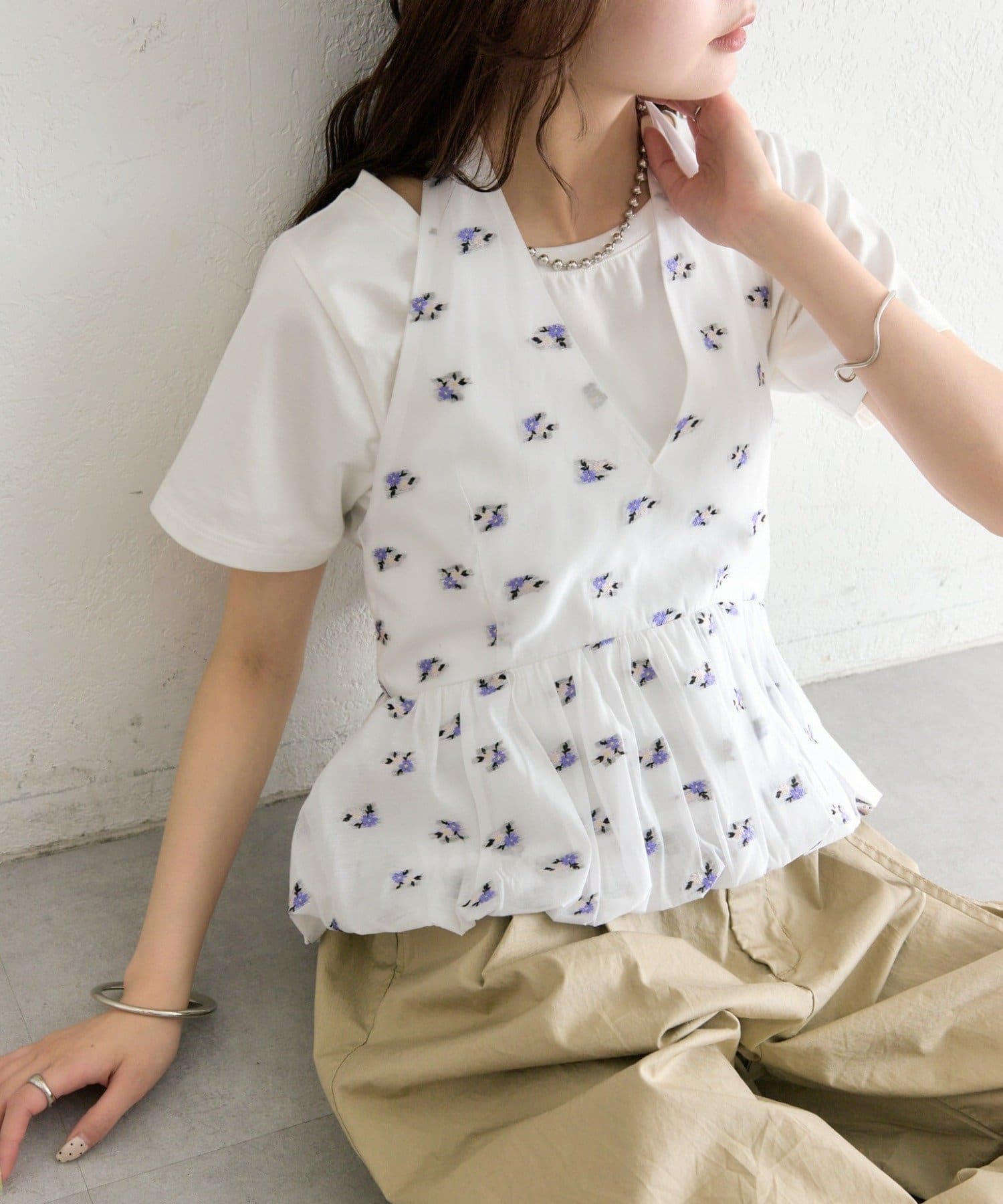 mysticの【4/10(FRI) 18:00予約START】フラワーホルターブラウス