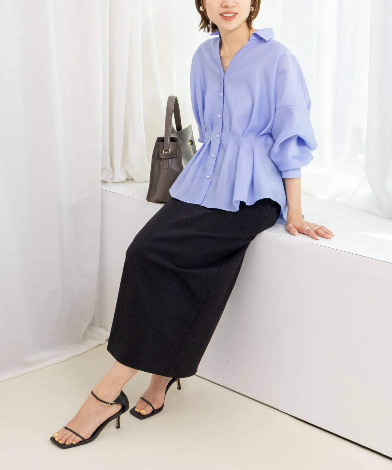 NOLLEY'S(ノーリーズ) ウォッシャブル高機能ジップタイトスカート