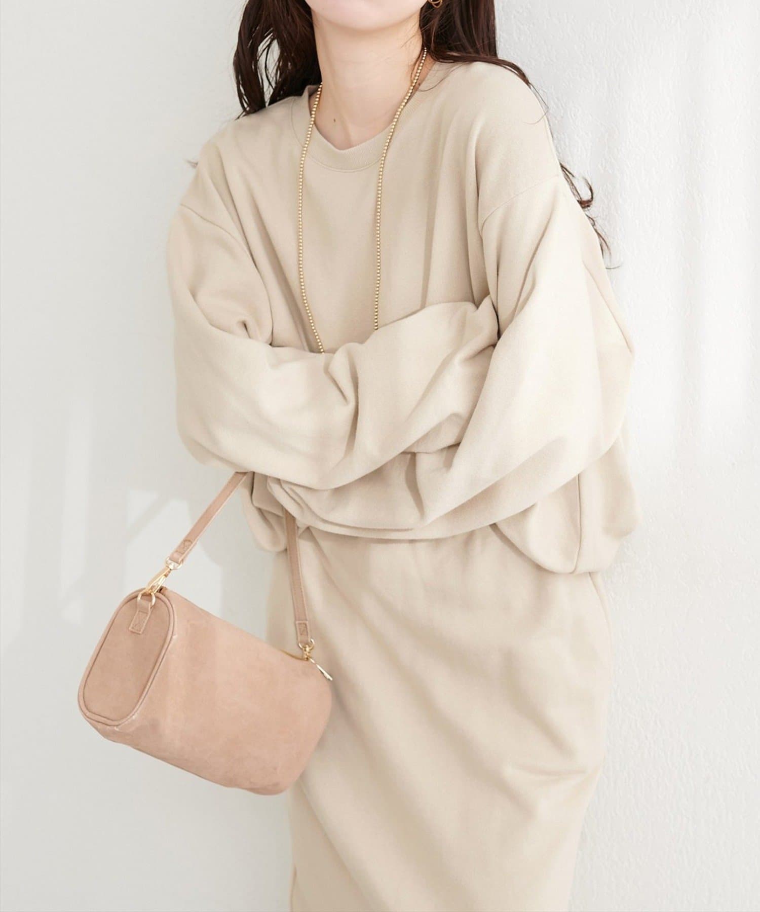 NICE CLAUP / OLIVE des OLIVE OUTLET(ナイスクラップ  / オリーブ デ オリーブ アウトレット) 【natural couture】バルーンシルエットプルオーバー