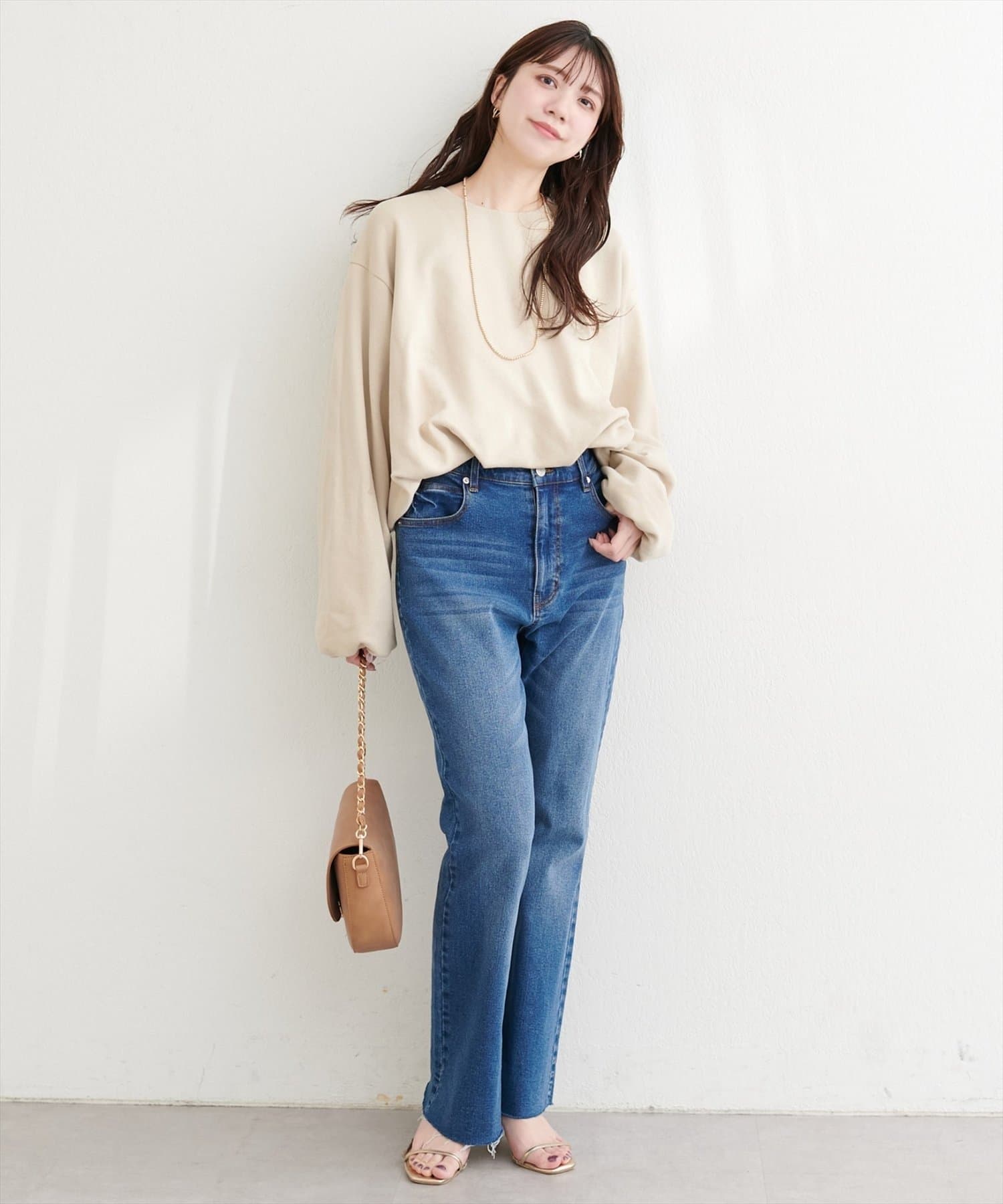 NICE CLAUP / OLIVE des OLIVE OUTLET(ナイスクラップ  / オリーブ デ オリーブ アウトレット) 【natural couture】バルーンシルエットプルオーバー