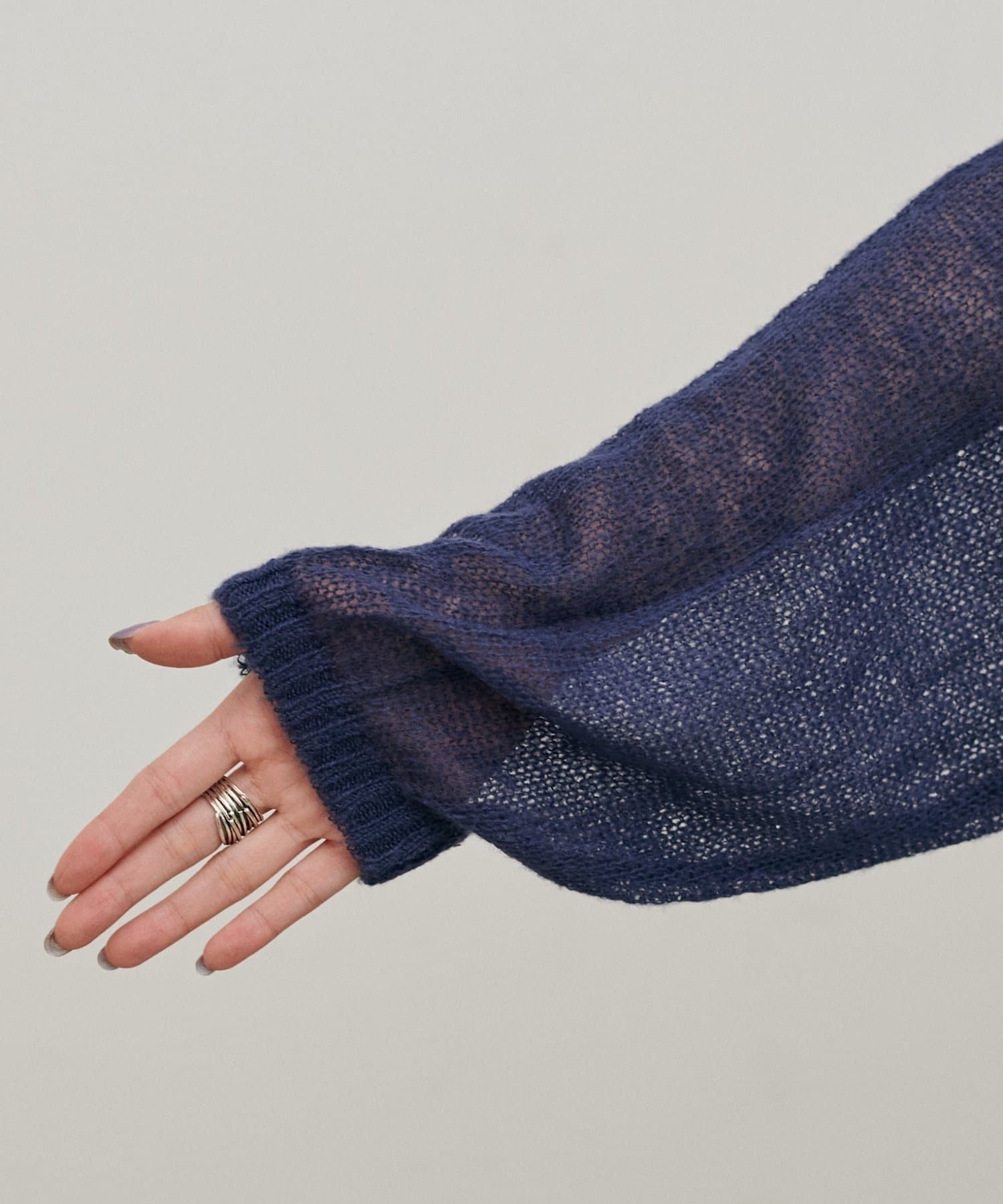 NICE CLAUP / OLIVE des OLIVE OUTLET(ナイスクラップ  / オリーブ デ オリーブ アウトレット) 【LARUTA】モヘア透かし編みプルオーバー