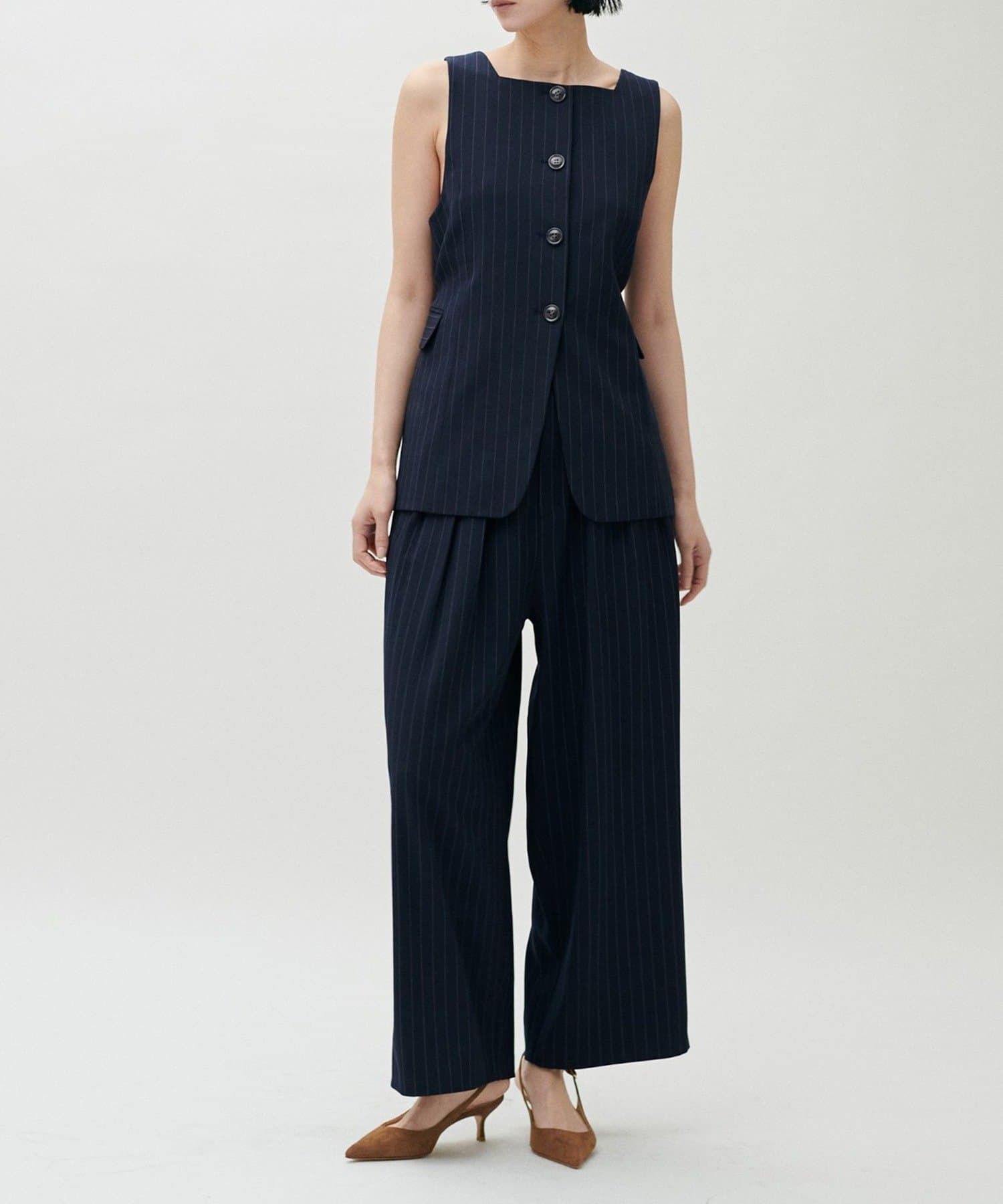 NICE CLAUP / OLIVE des OLIVE OUTLET(ナイスクラップ  / オリーブ デ オリーブ アウトレット) 【LARUTA】スクエア2WAYジレ