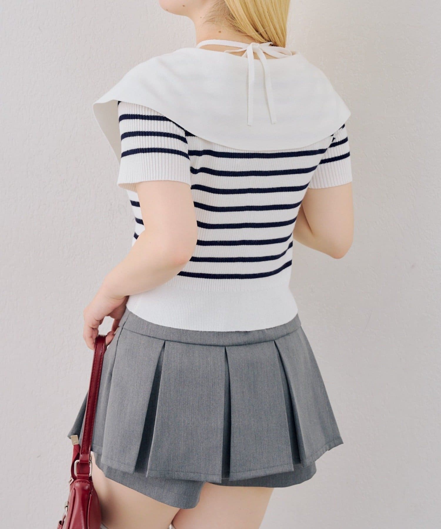 NICE CLAUP / OLIVE des OLIVE OUTLET(ナイスクラップ  / オリーブ デ オリーブ アウトレット) 【continuer】WジップBIG衿カーディガン