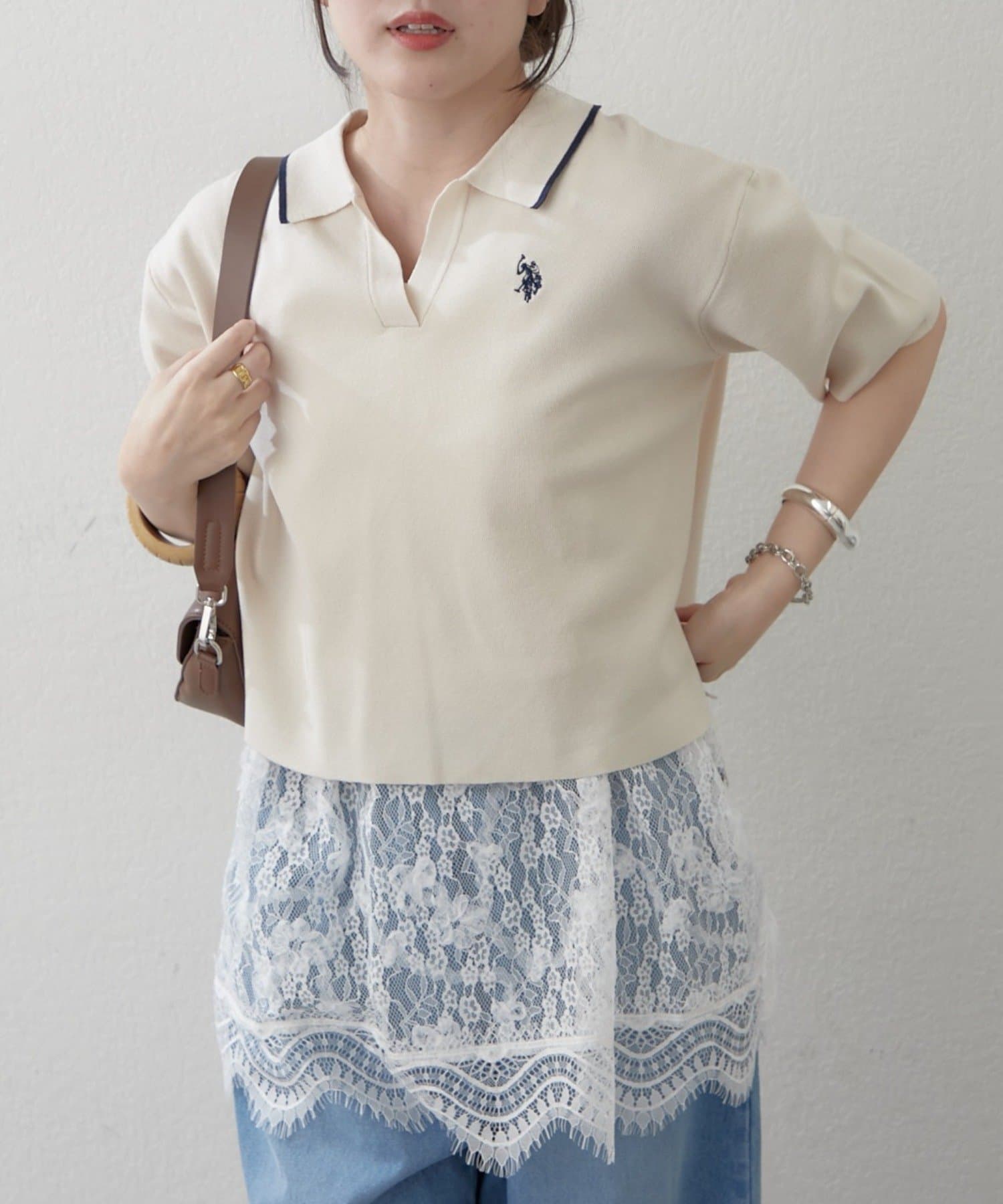 Remind me and forever(リマインドミーアンドフォーエバー) 【U.S. POLO ASSN. ×RMAF】スキッパープルオーバー