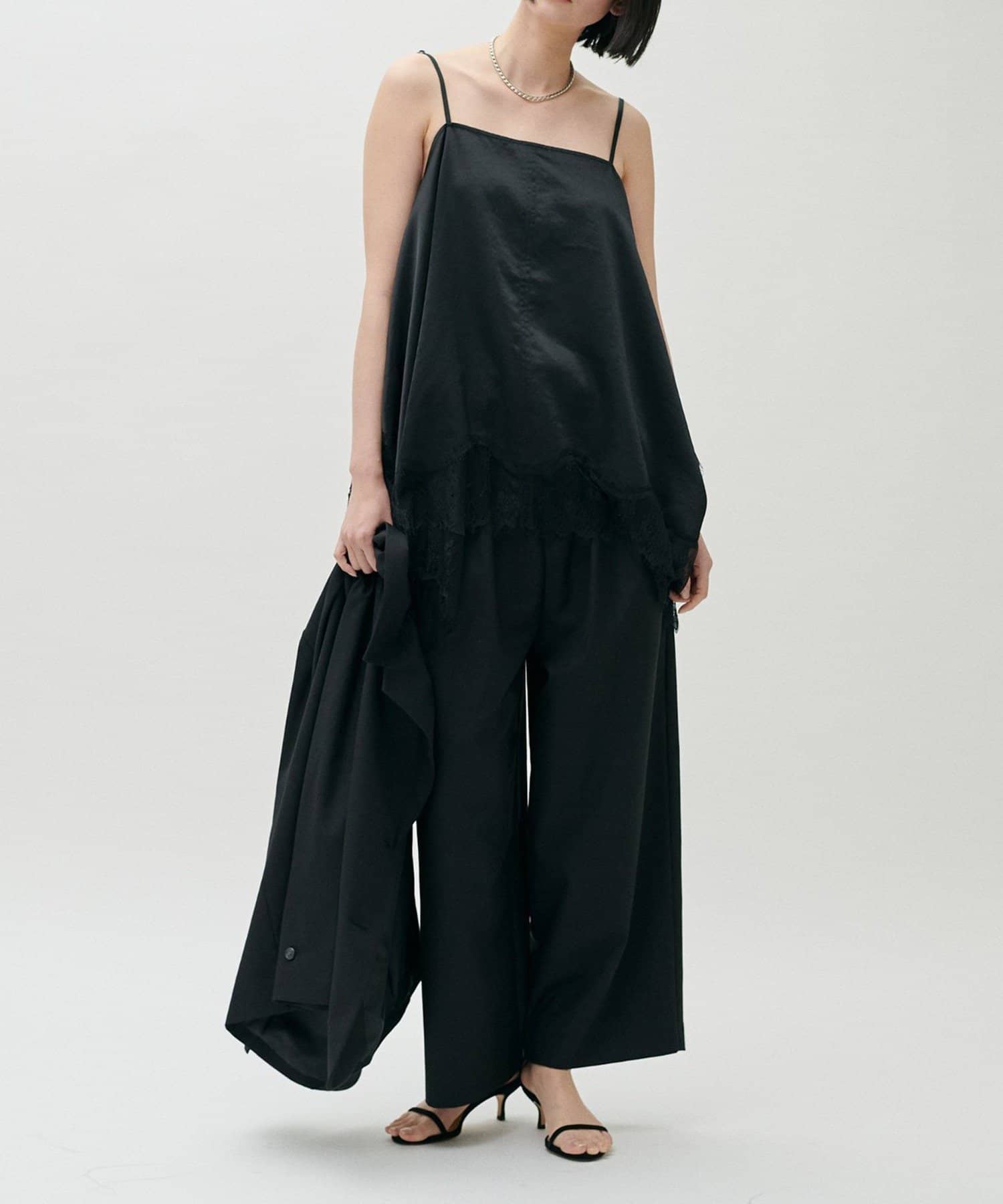 NICE CLAUP / OLIVE des OLIVE OUTLET(ナイスクラップ  / オリーブ デ オリーブ アウトレット) 【LARUTA】3本タックゴム付きパンツ