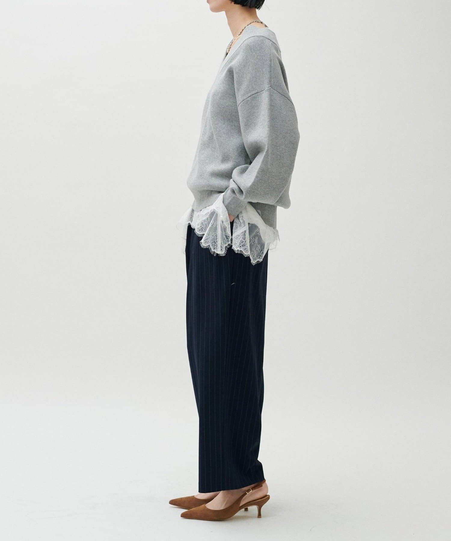 NICE CLAUP / OLIVE des OLIVE OUTLET(ナイスクラップ  / オリーブ デ オリーブ アウトレット) 【LARUTA】3本タックゴム付きパンツ