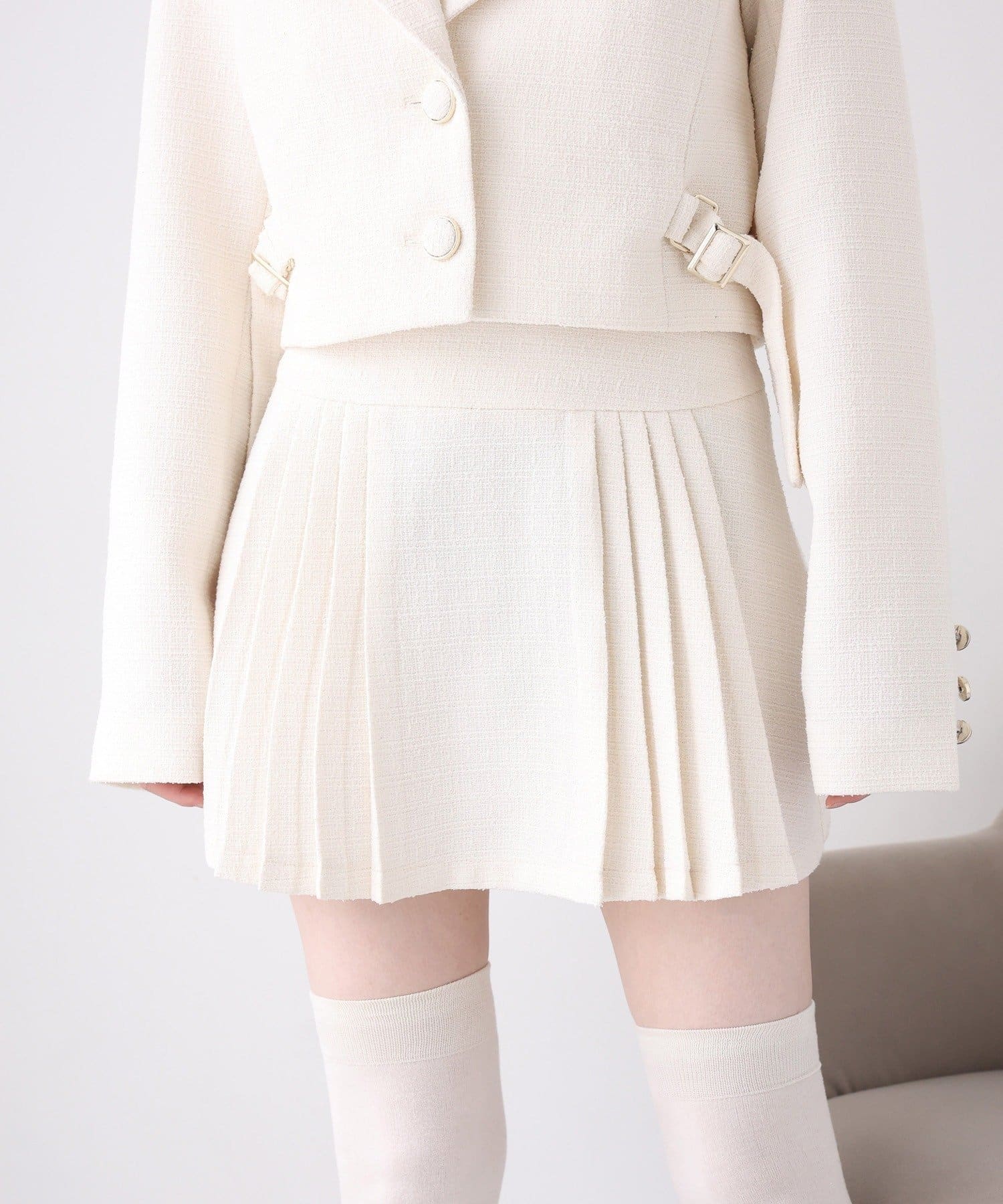 NICE CLAUP / OLIVE des OLIVE OUTLET(ナイスクラップ  / オリーブ デ オリーブ アウトレット) 【one after another】プレミアムツイードスカート