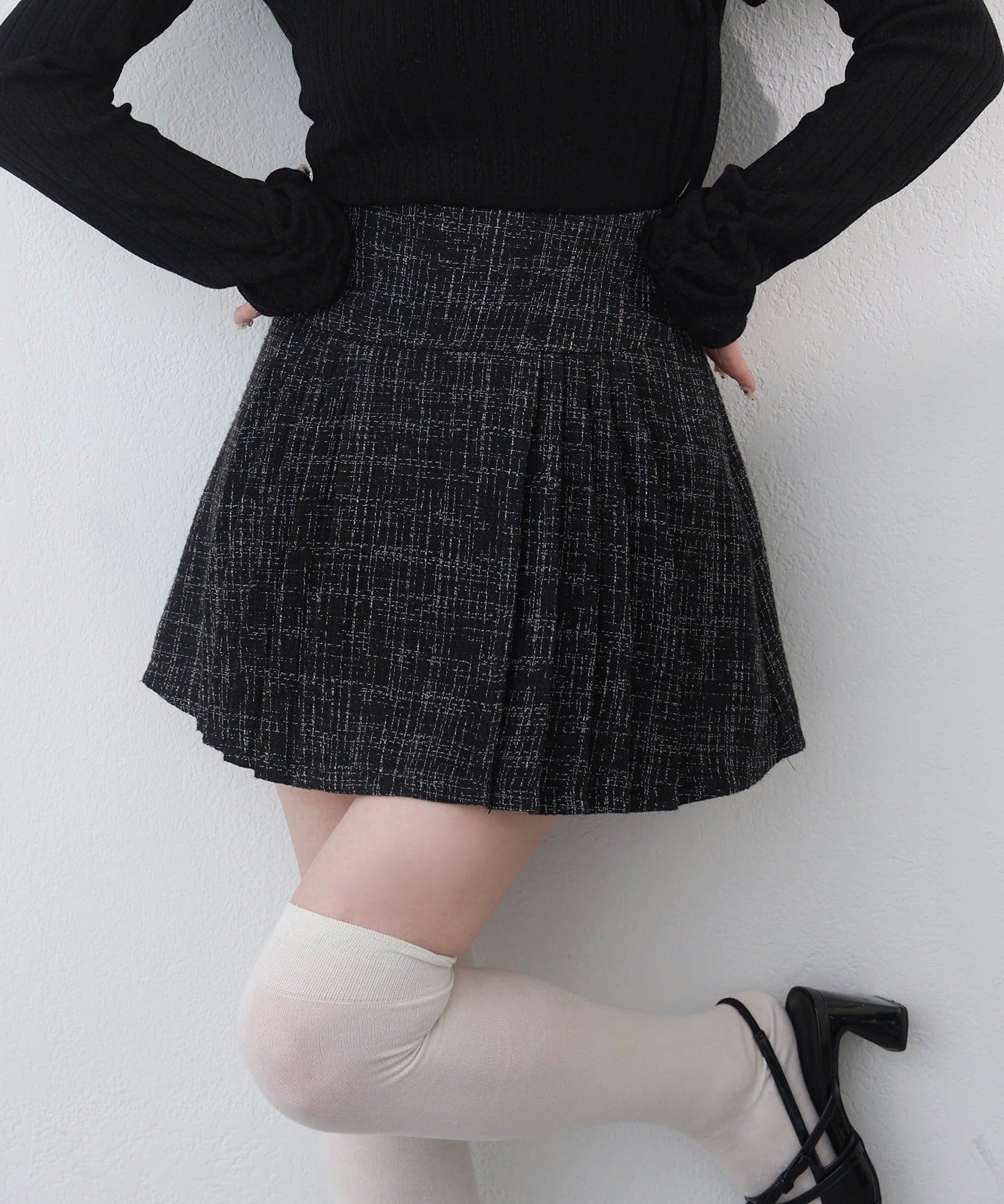 NICE CLAUP / OLIVE des OLIVE OUTLET(ナイスクラップ  / オリーブ デ オリーブ アウトレット) 【one after another】プレミアムツイードスカート