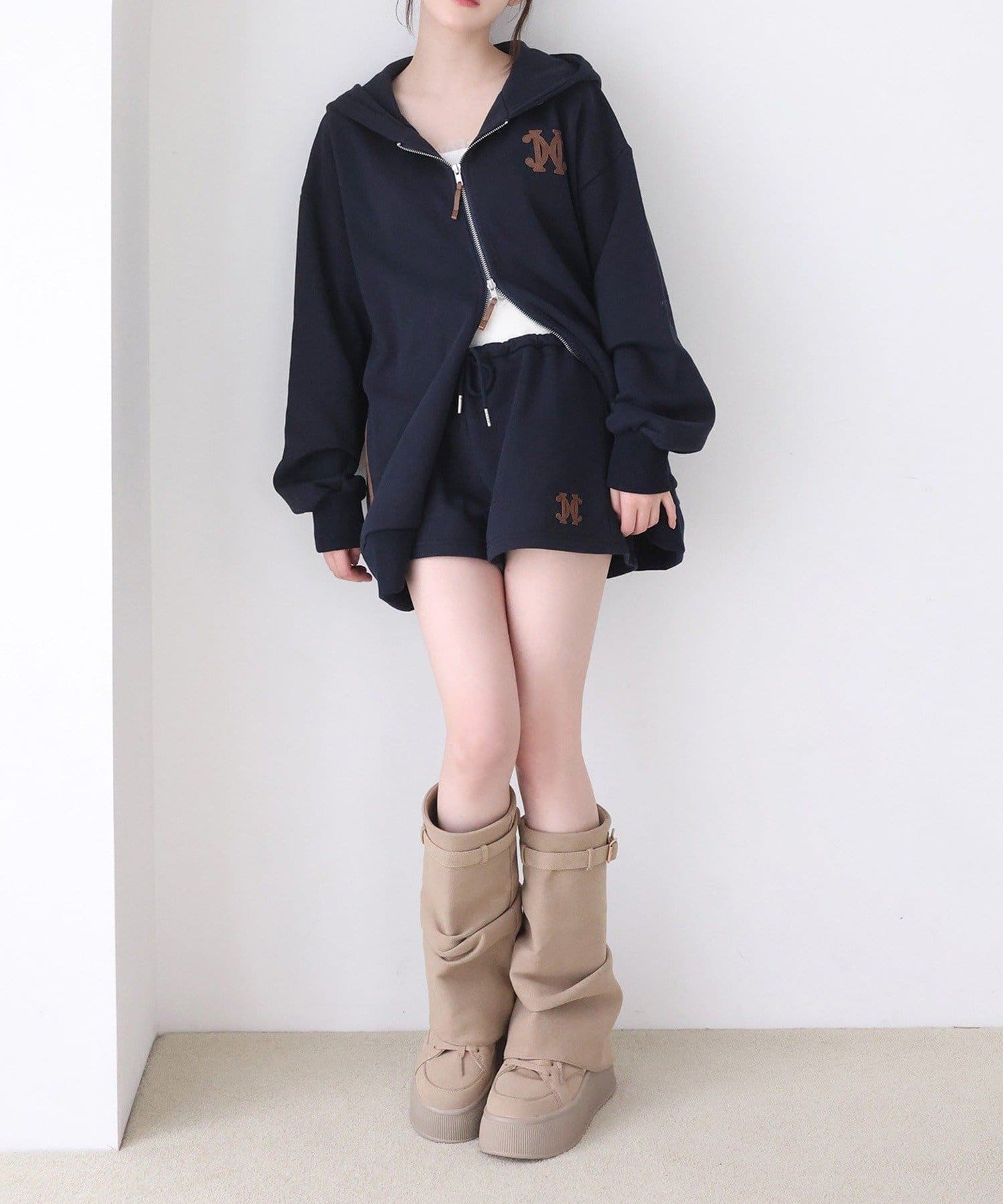 NICE CLAUP / OLIVE des OLIVE OUTLET(ナイスクラップ  / オリーブ デ オリーブ アウトレット) 【one after another】裏毛ショーパン