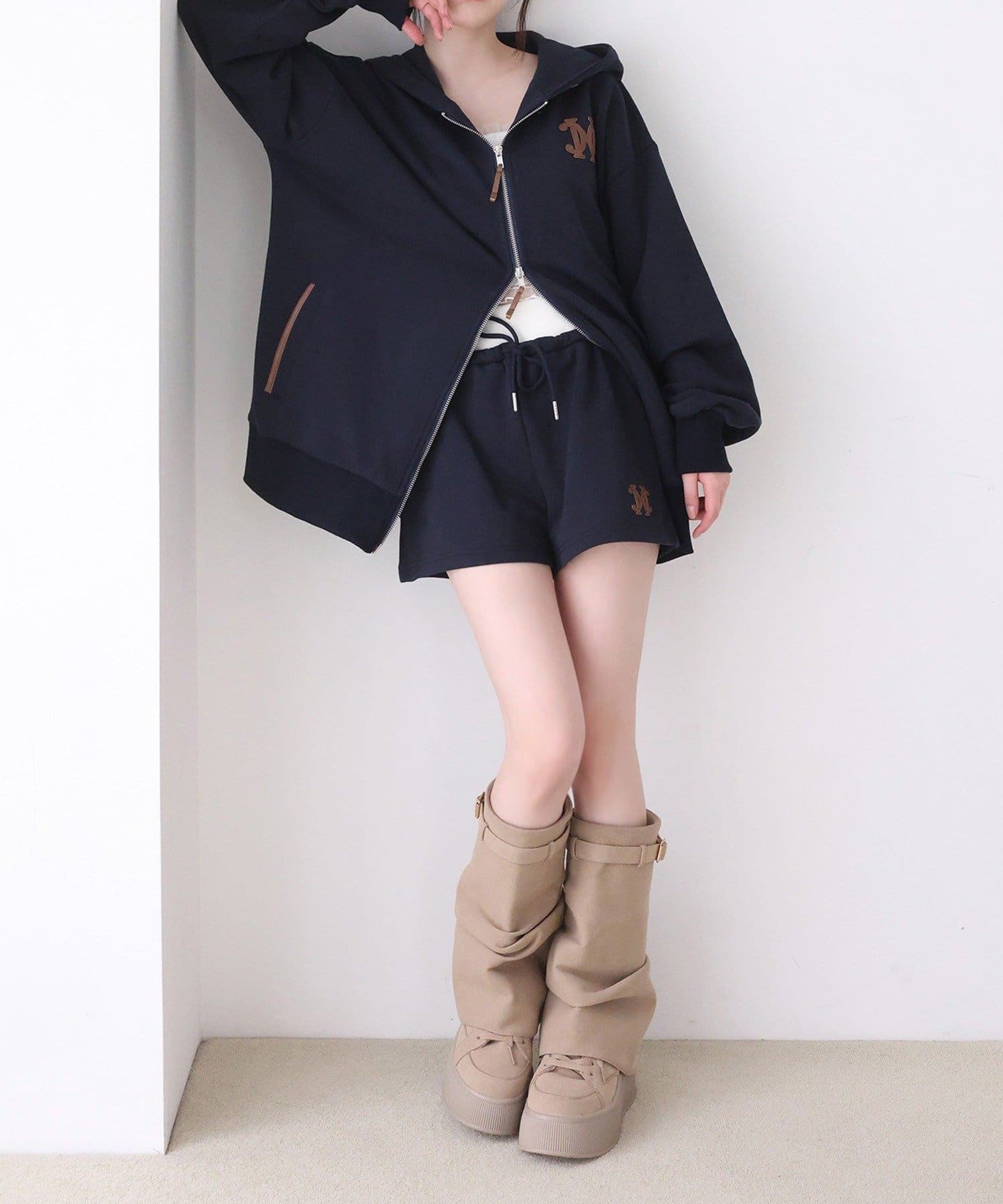 NICE CLAUP / OLIVE des OLIVE OUTLET(ナイスクラップ  / オリーブ デ オリーブ アウトレット) 【one after another】裏毛ショーパン