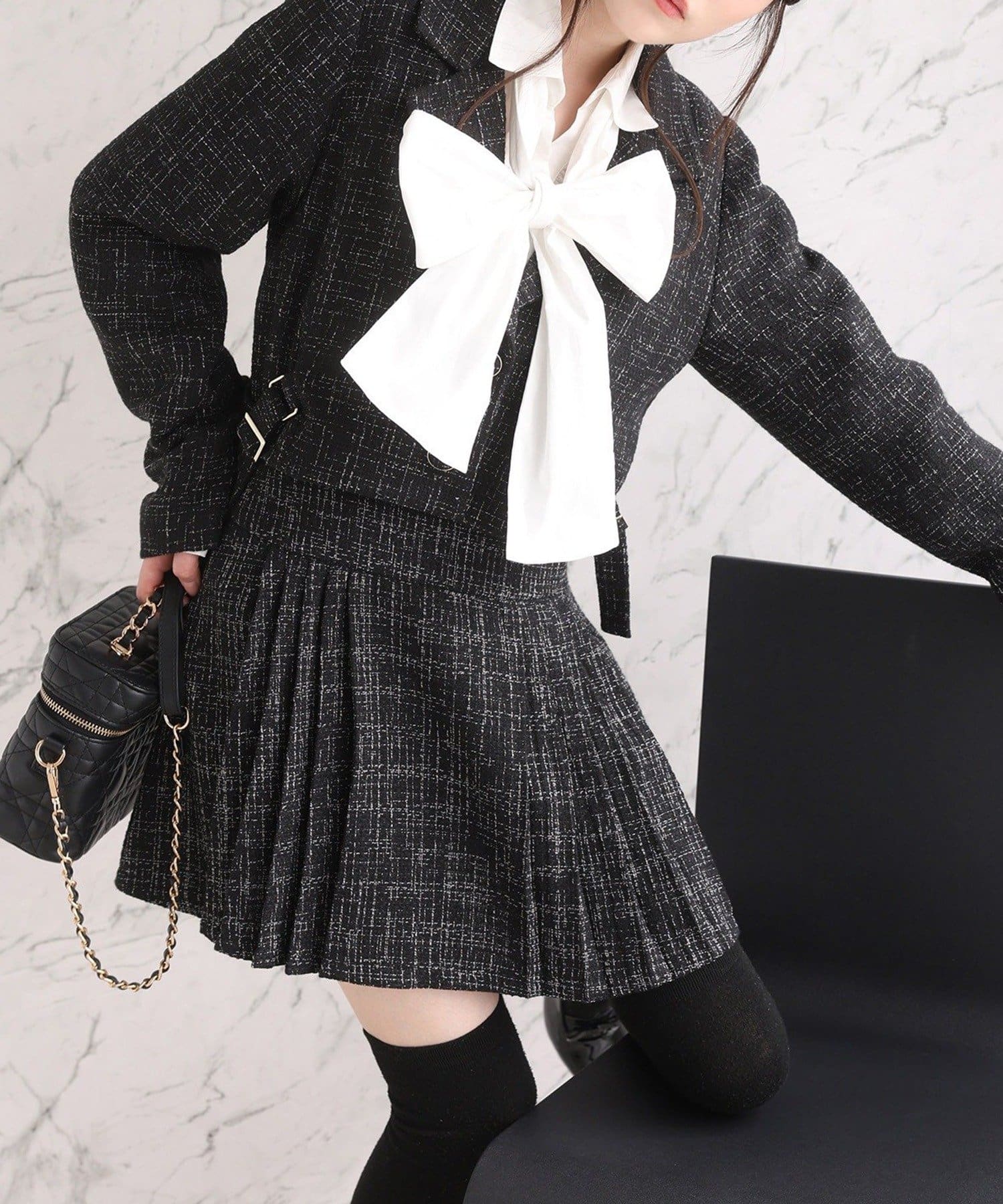 NICE CLAUP / OLIVE des OLIVE OUTLET(ナイスクラップ  / オリーブ デ オリーブ アウトレット) 【one after another】プレミアムツイードジャケット