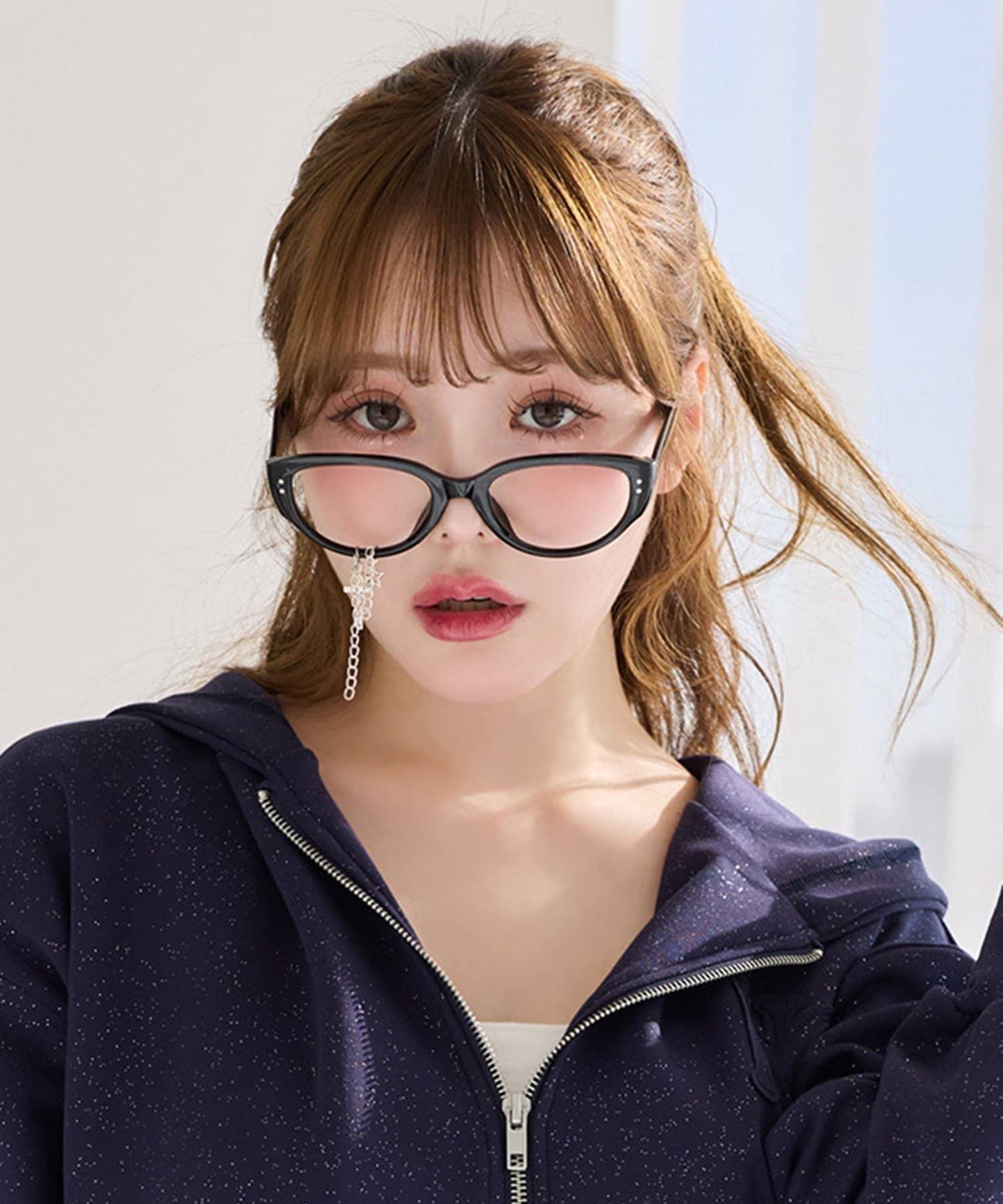 NICE CLAUP / OLIVE des OLIVE OUTLET(ナイスクラップ  / オリーブ デ オリーブ アウトレット) 【one after another】チャーム付き眼鏡