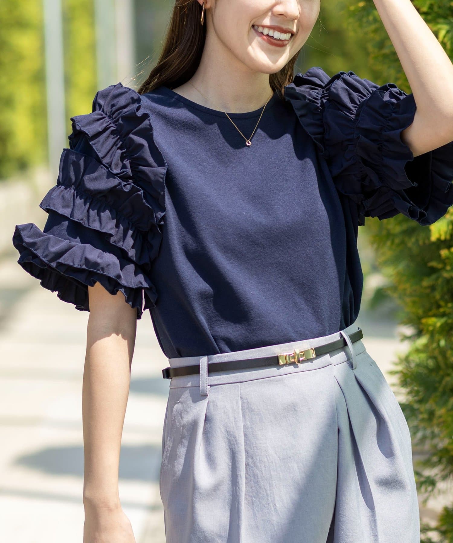 NOLLEY'S(ノーリーズ) 【WEB限定】袖コンシャスプルオーバー