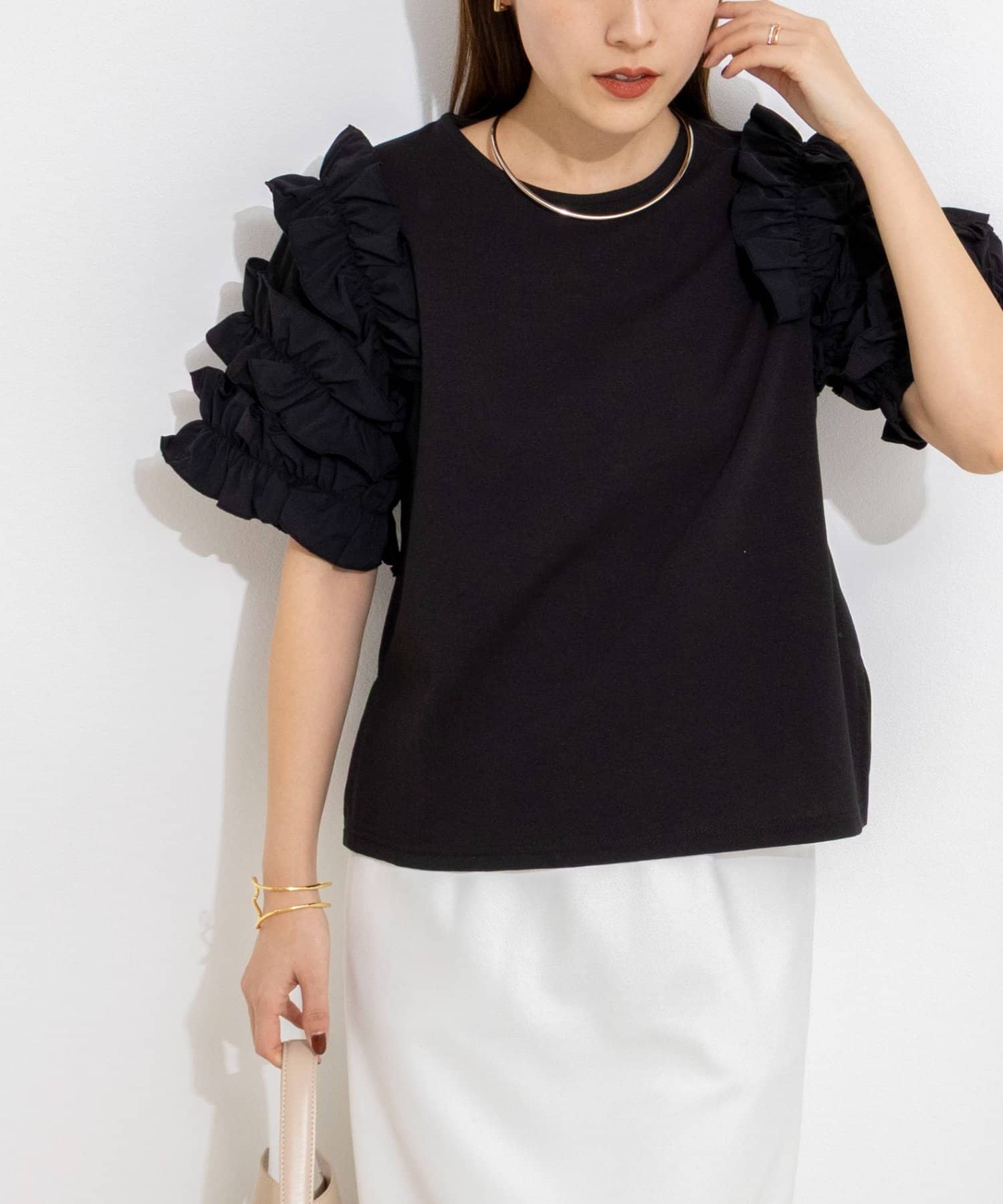 NOLLEY'S(ノーリーズ) 【WEB限定】袖コンシャスプルオーバー