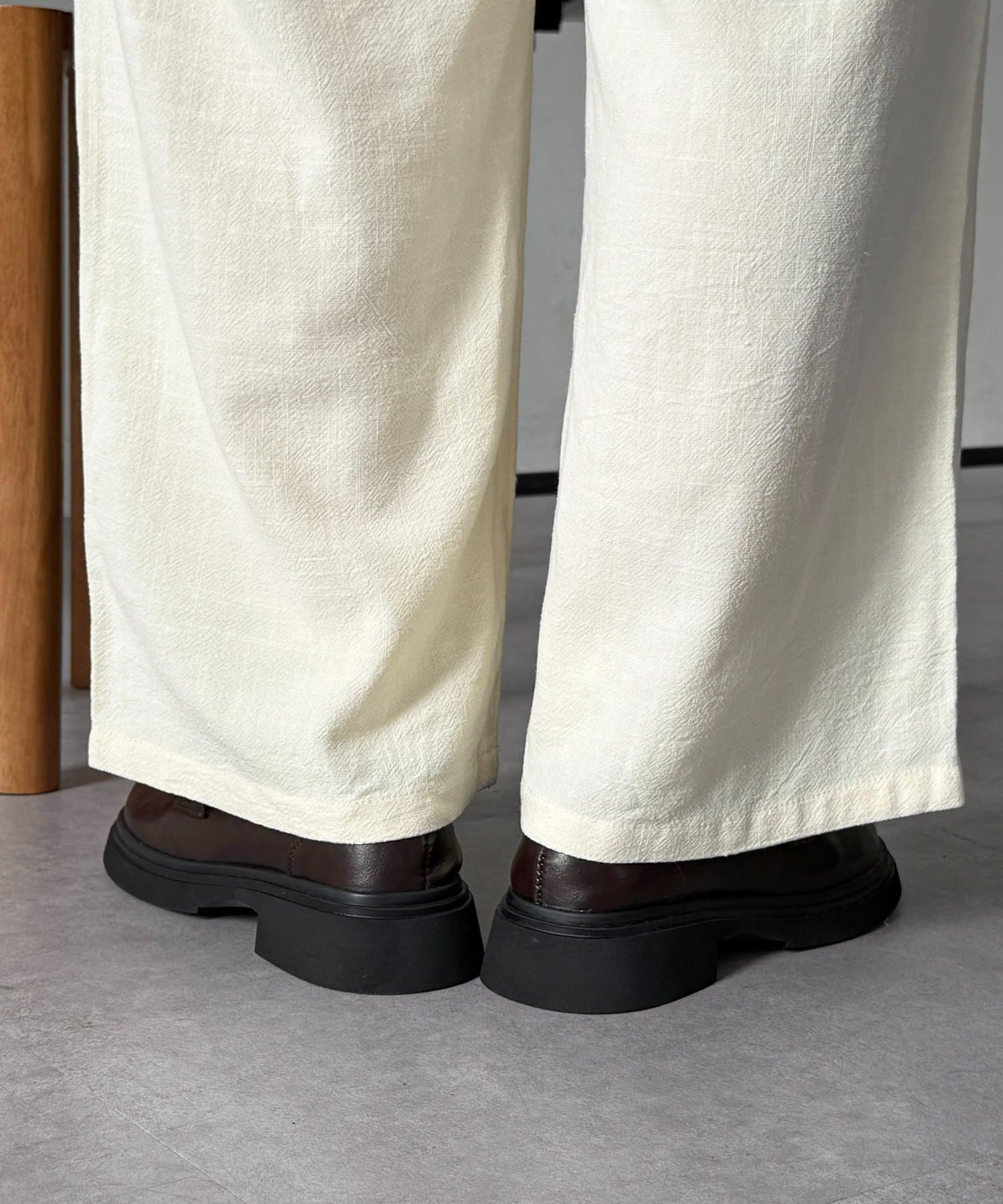 CPCM(シーピーシーエム) ステッチ厚底ローファー