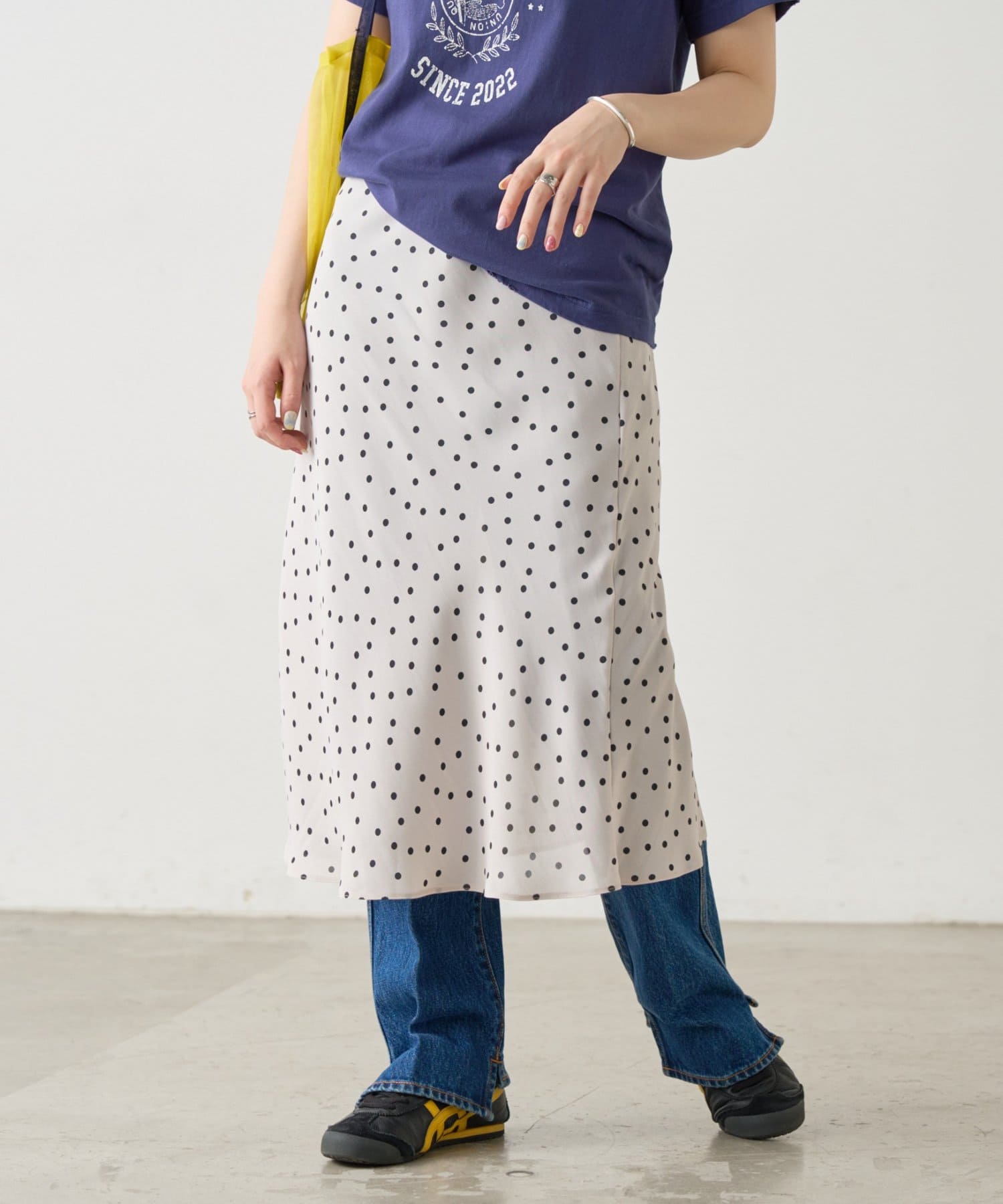 BEARDSLEY(ビアズリー) 《4/21(火)12:00予約開始》ドットバイヤススカート《FRIPIER》