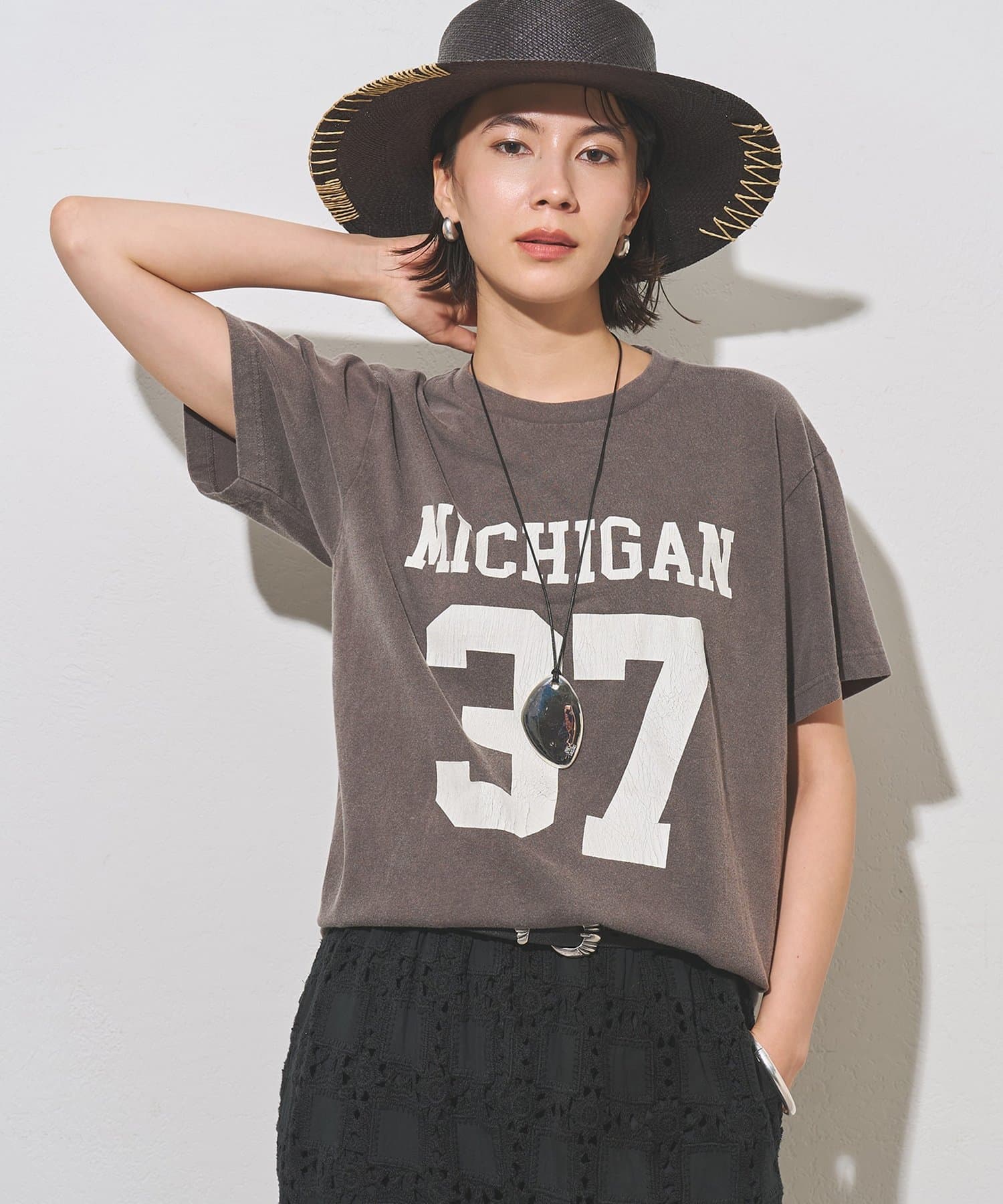 Whim Gazette(ウィム ガゼット) フロントナンバーTシャツ