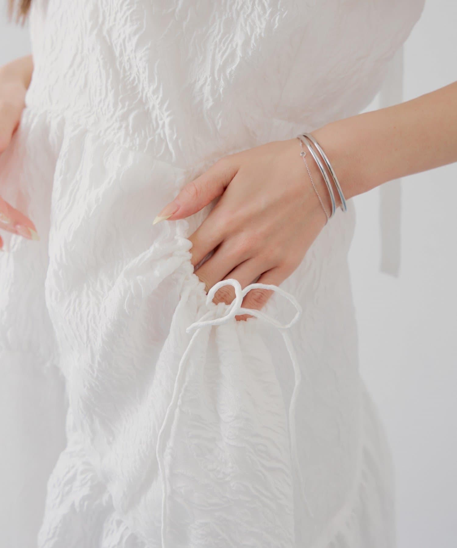 Chico(チコ) 【SALON by Chico】パフスリーブバルーンロングワンピース