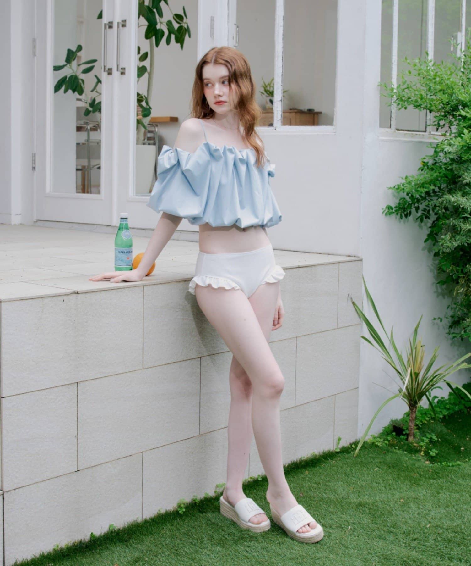 Chico(チコ) 【水着/トップス】バルーンオフショルトップス