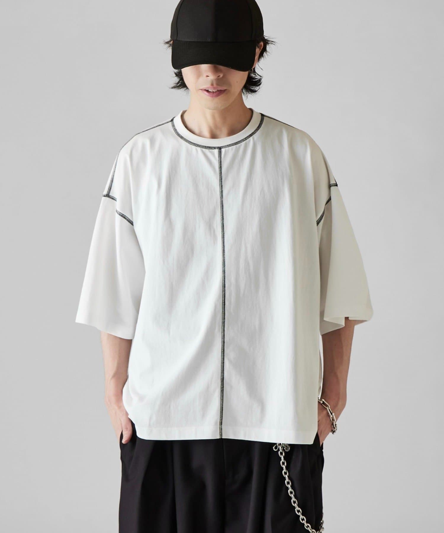 Lui's(ルイス) 【Neucon】配色ステッチビッグTシャツ