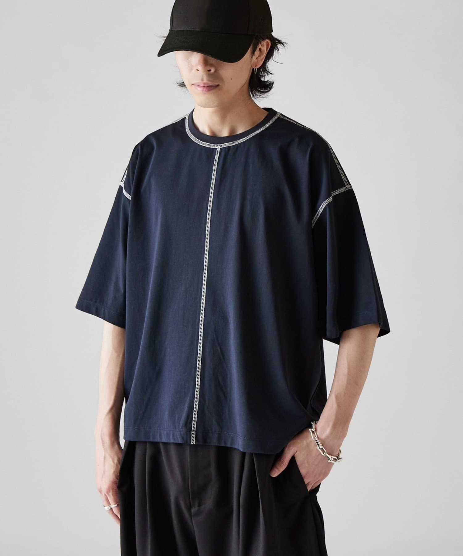 Lui's(ルイス) 【Neucon】配色ステッチビッグTシャツ