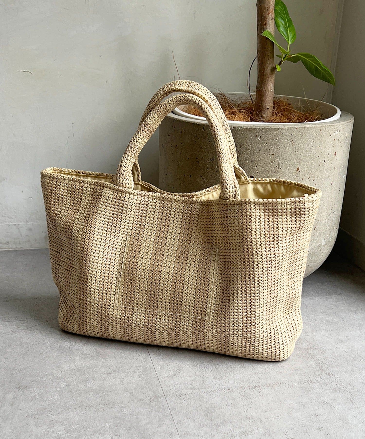 un dix cors(アンディコール) ストライプカゴトート