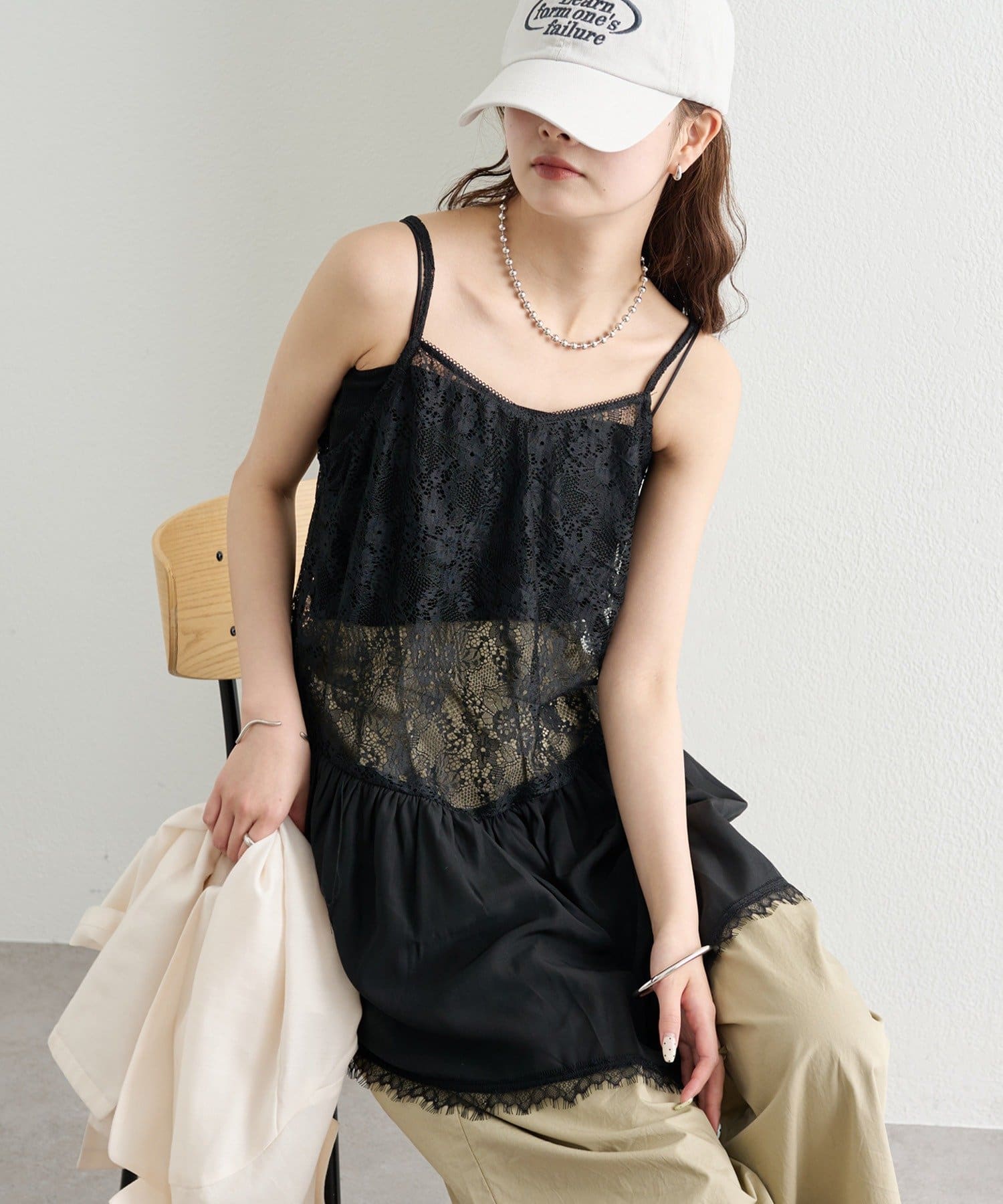 mystic(ミスティック) レース切り替えVキャミチュニク