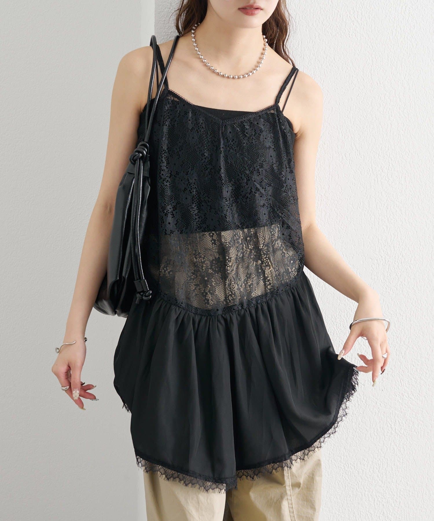 mystic(ミスティック) レース切り替えVキャミチュニク