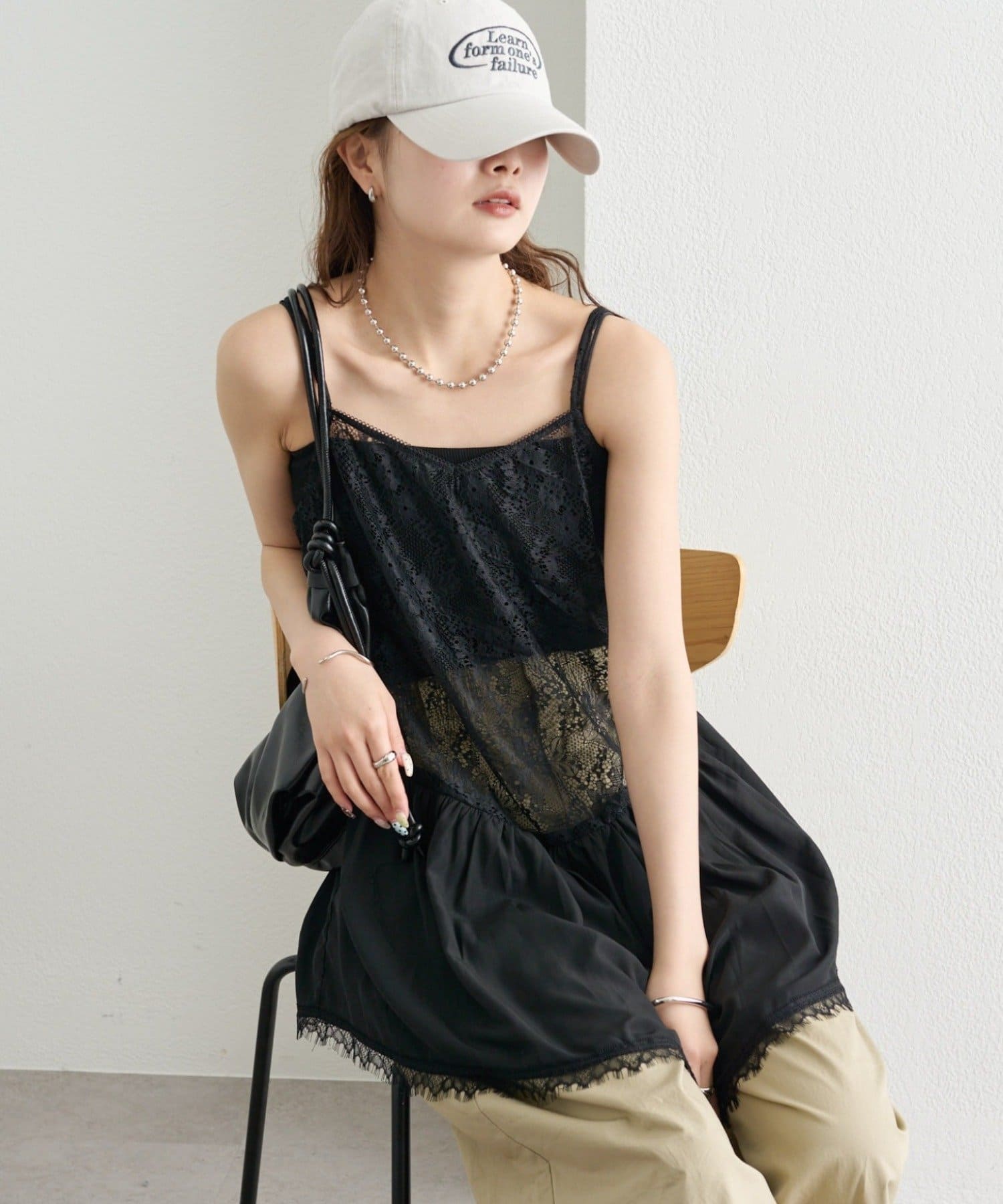 mystic(ミスティック) レース切り替えVキャミチュニク