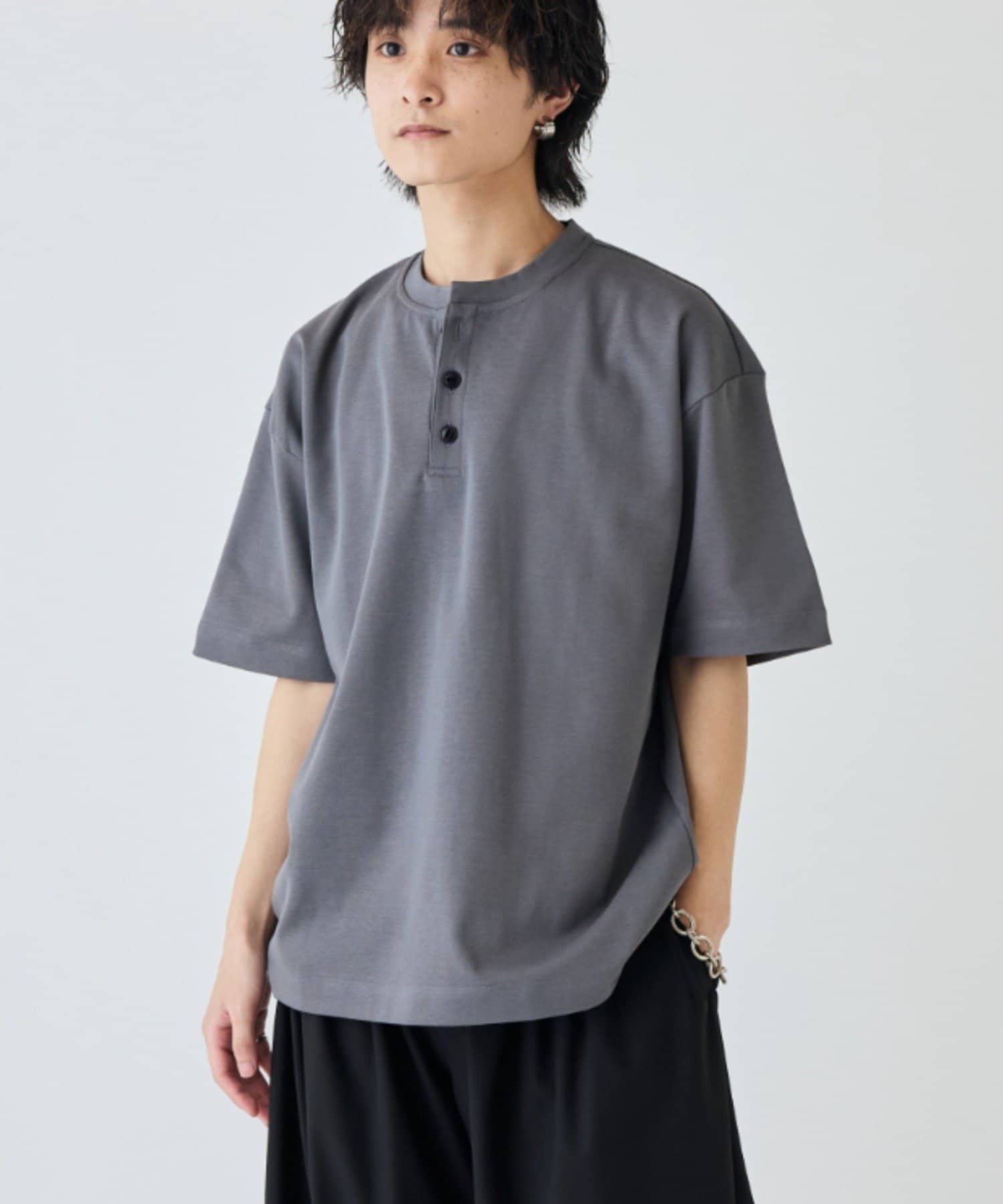 Lui's(ルイス) サマーミラノヘンリーネックTシャツ