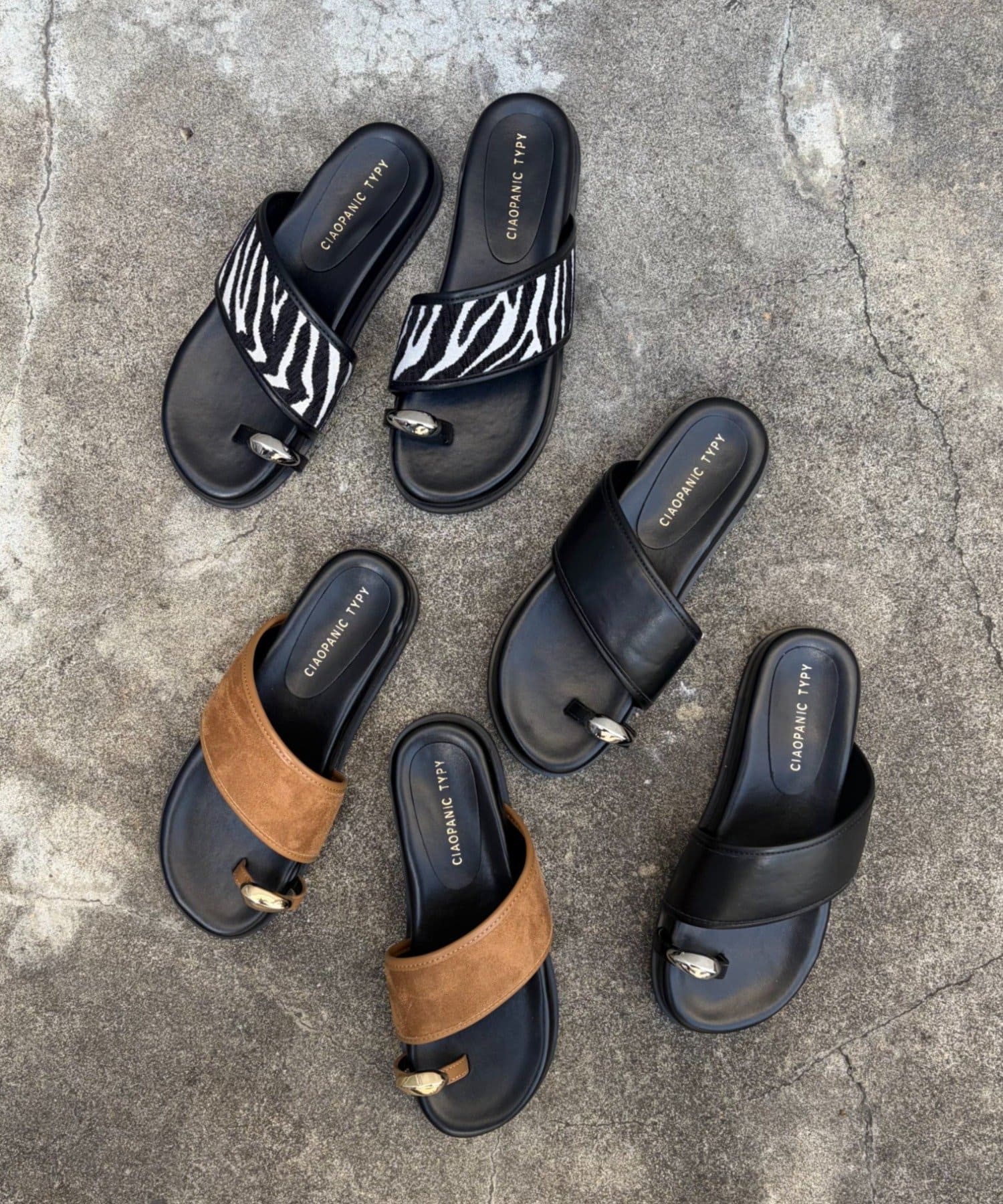 CIAOPANIC TYPY(チャオパニックティピー) :【S～XL展開】アソート柄サムリングサンダル